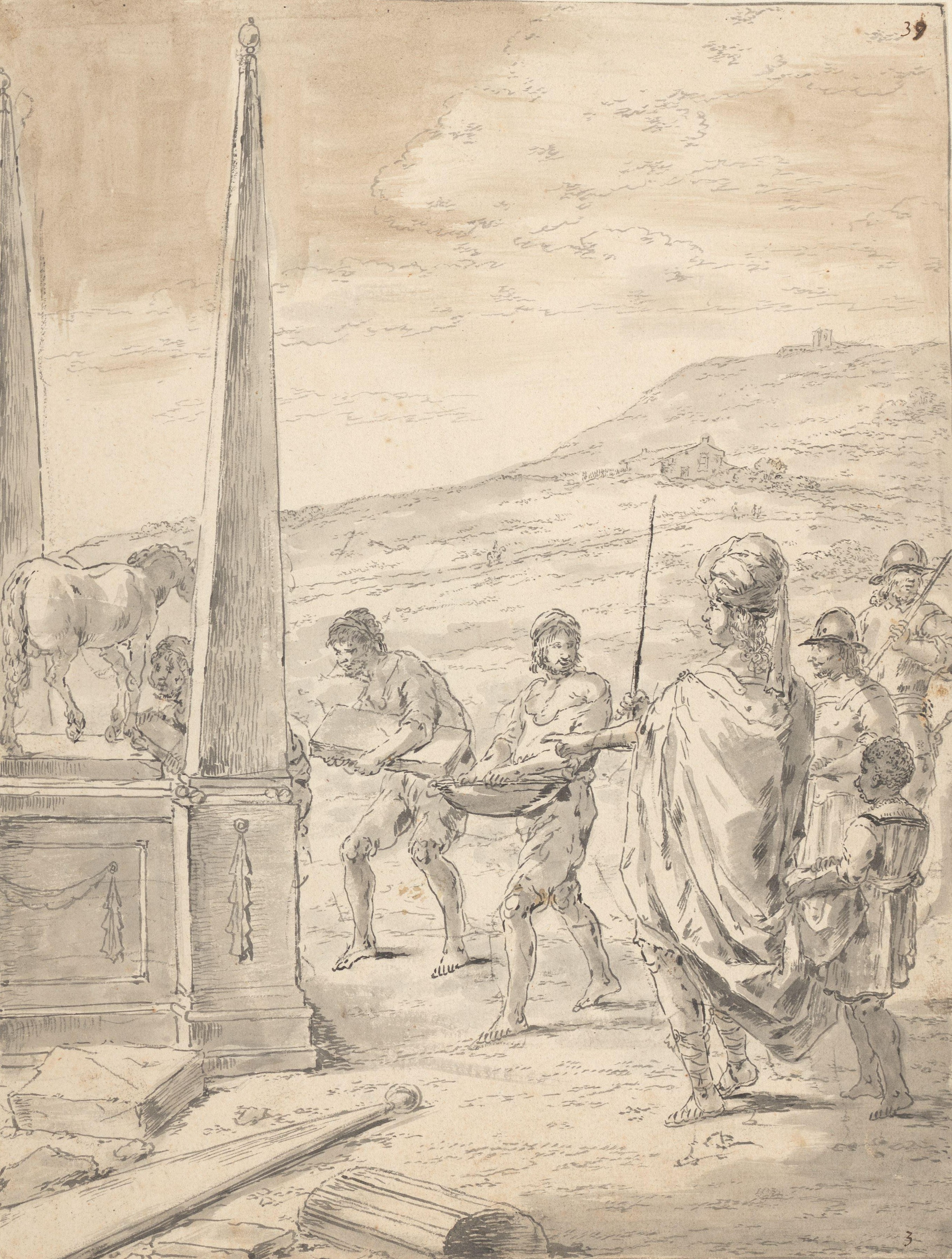 Alexander the Great has a tomb made for his horse BucephalusLeonaert Bramer