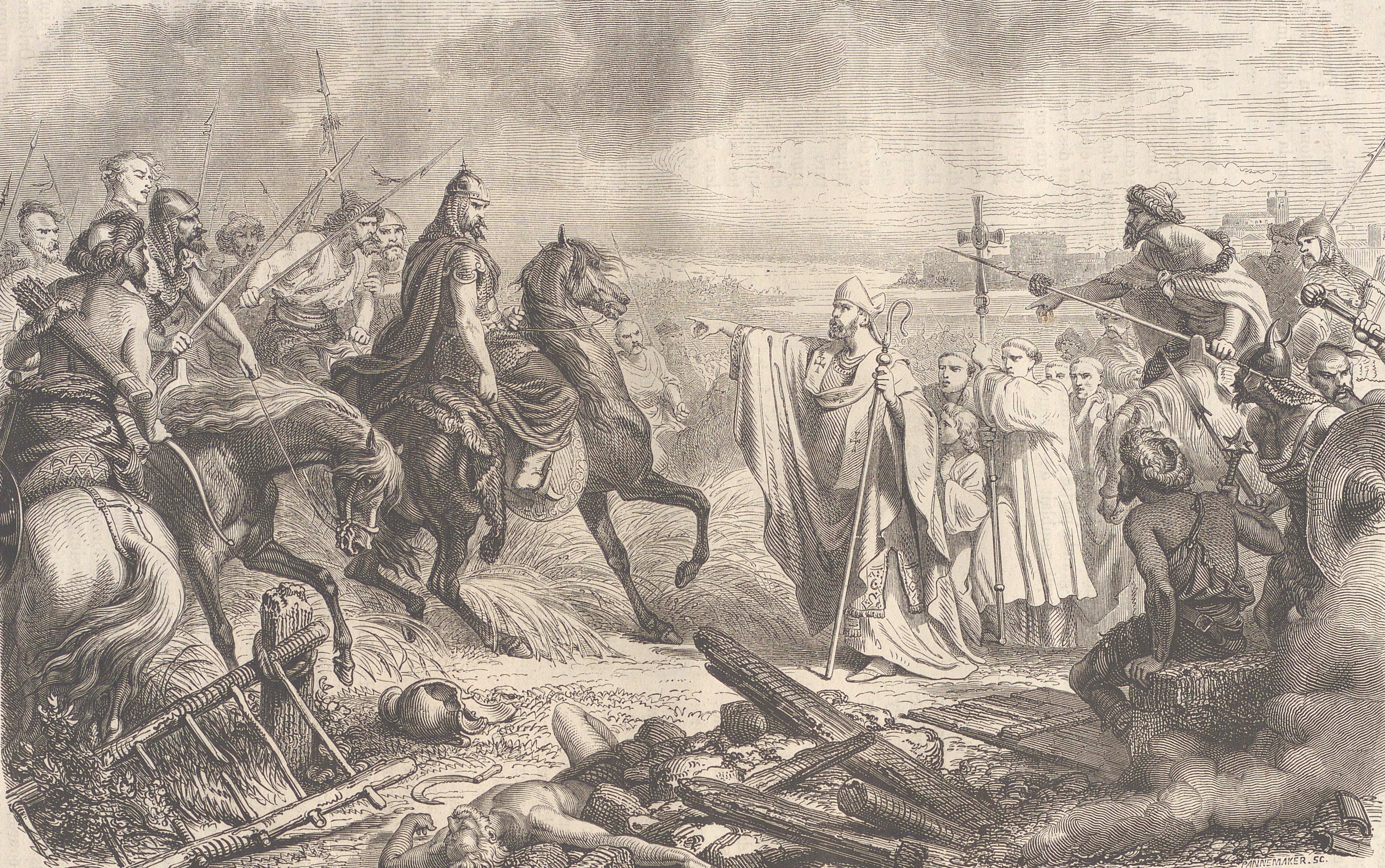 Saint Loup, Bishop of Troyes, Saves the City from the Anger of Attila