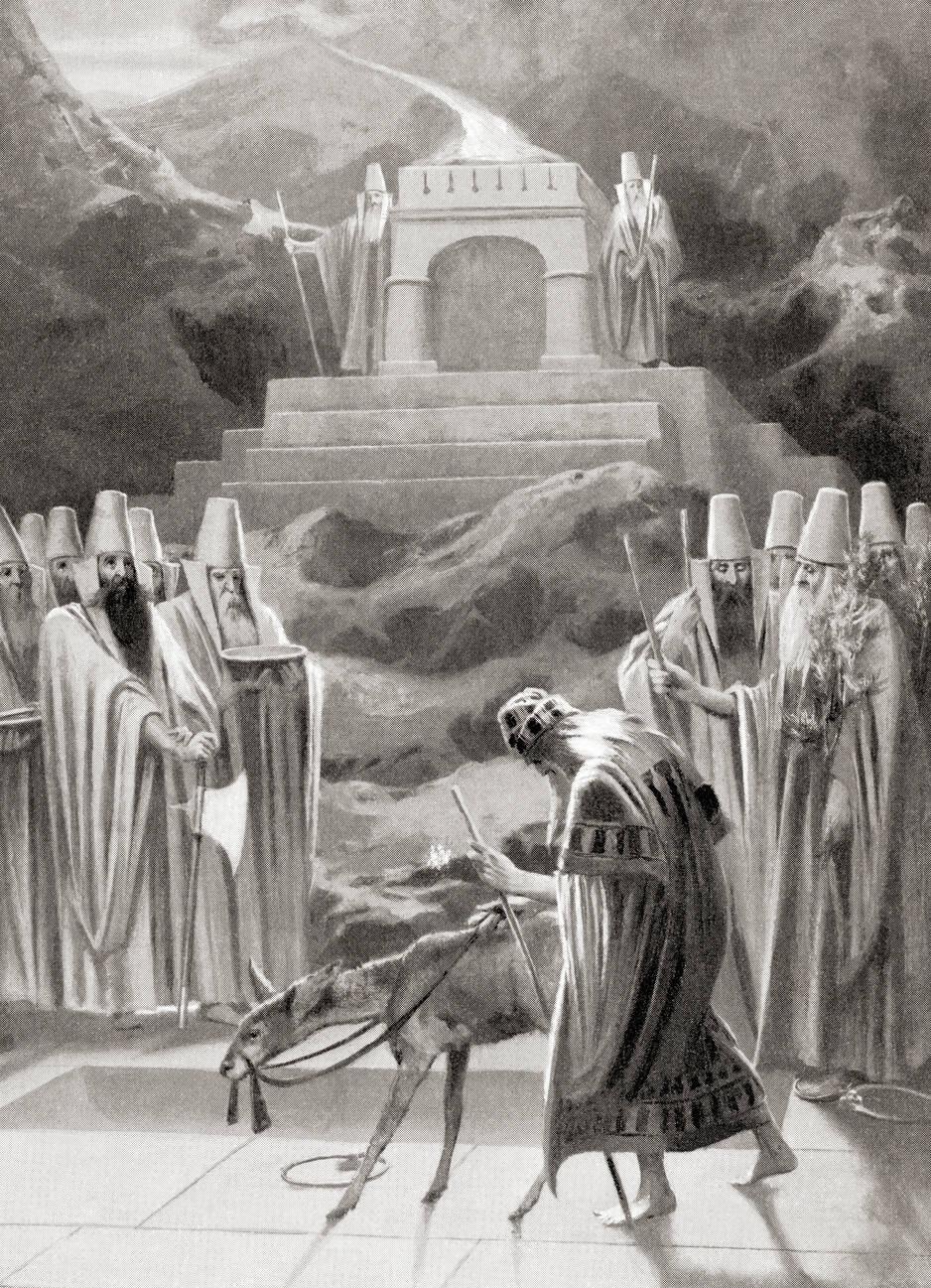 The beginnings of fire-worship. The ancient Aryans of Persia offered sacrifices at altars tended by fire-kindling priests known as athravan