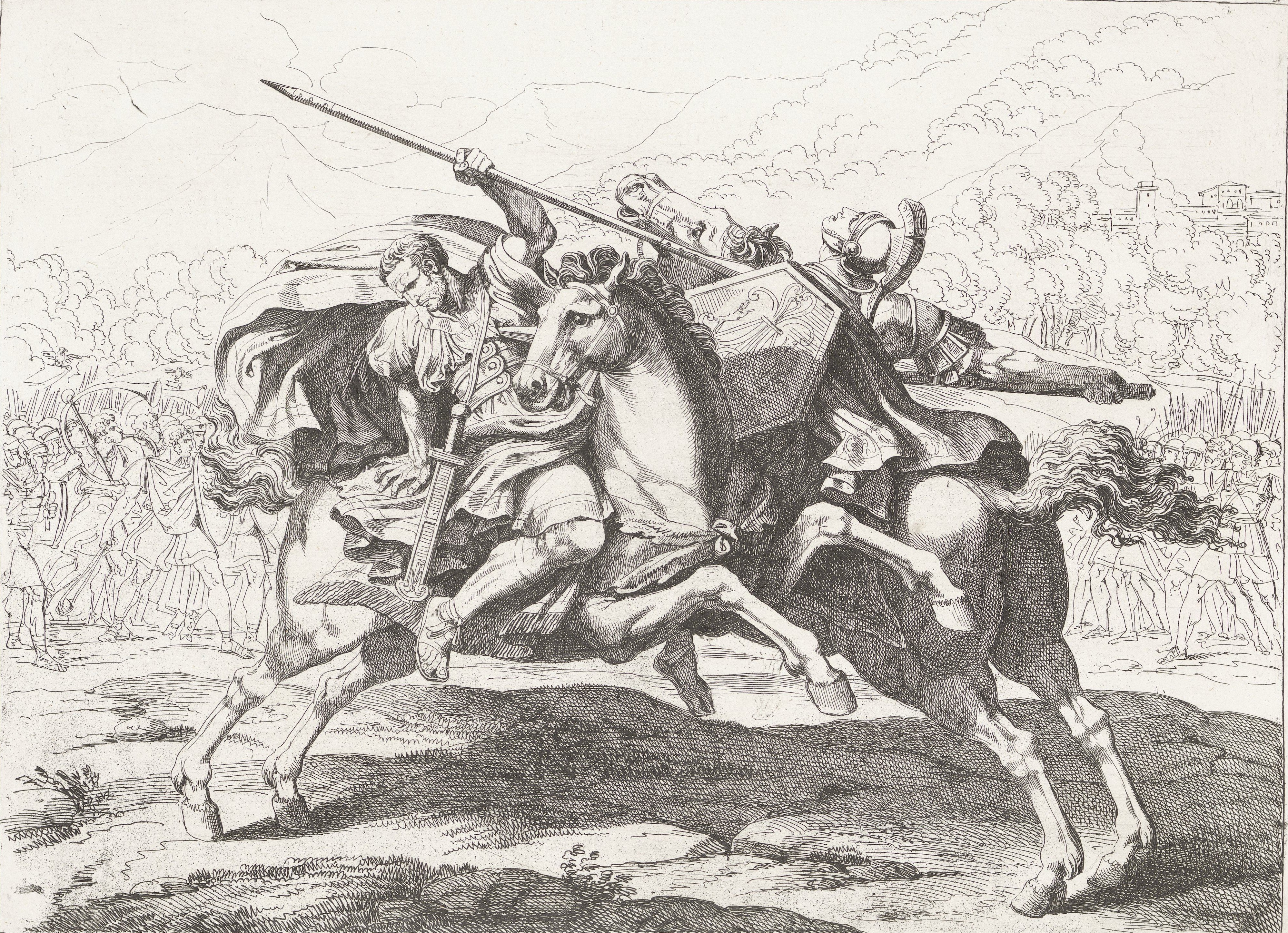 Battle between Brutus and Arruns Tarquinius