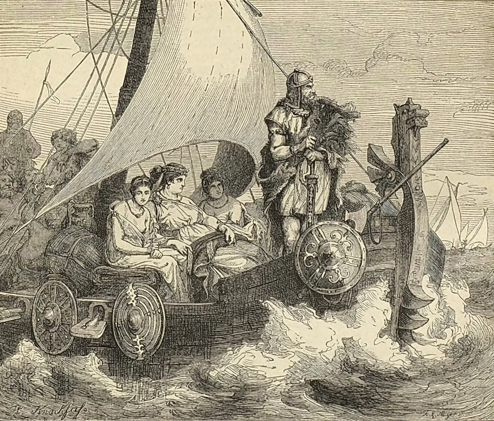 Eudoxia brought to Carthage by Genseric