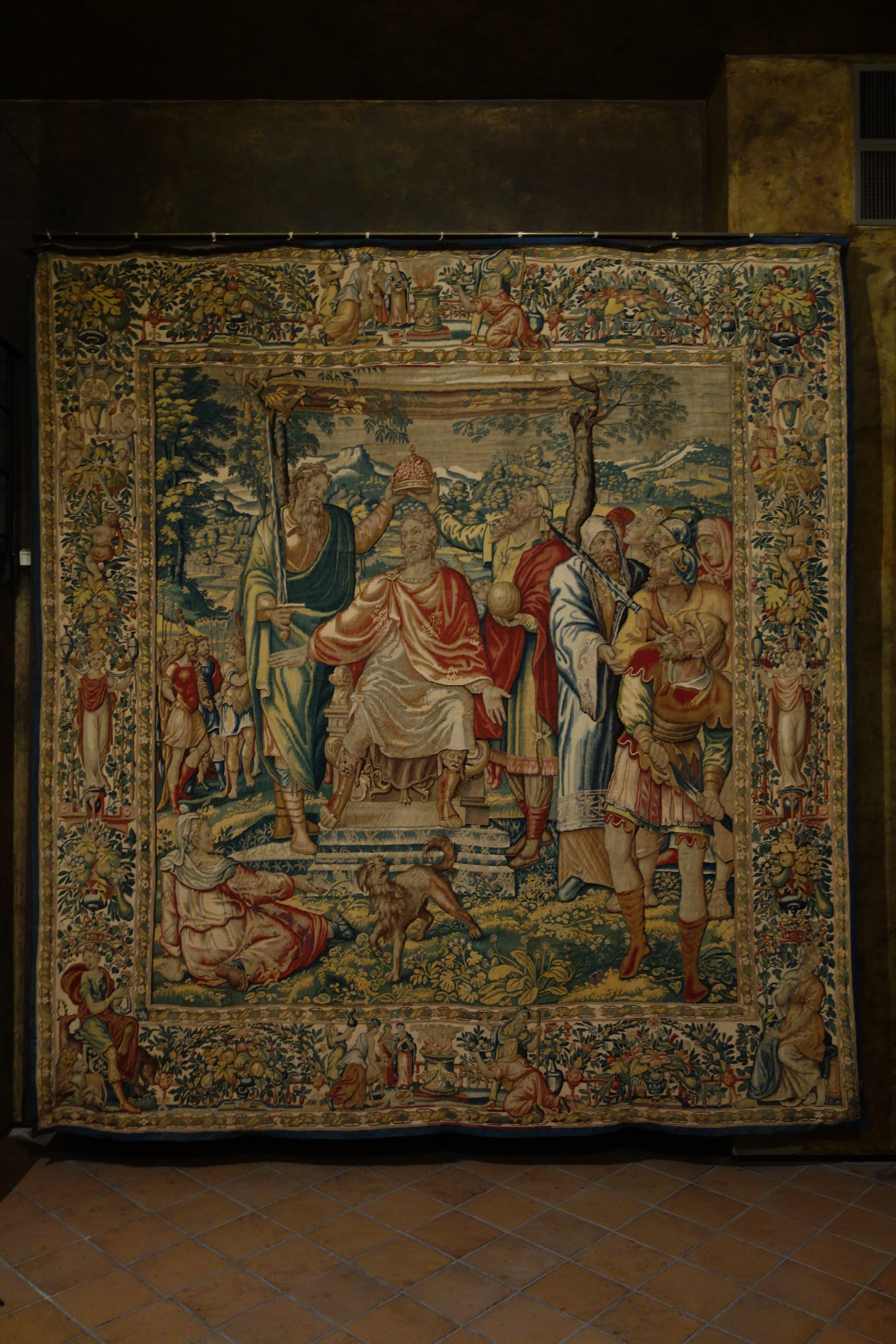 Vespasian is induced to accept the appointment as emperor decreed for him by the soldiers upon the death of Nero.