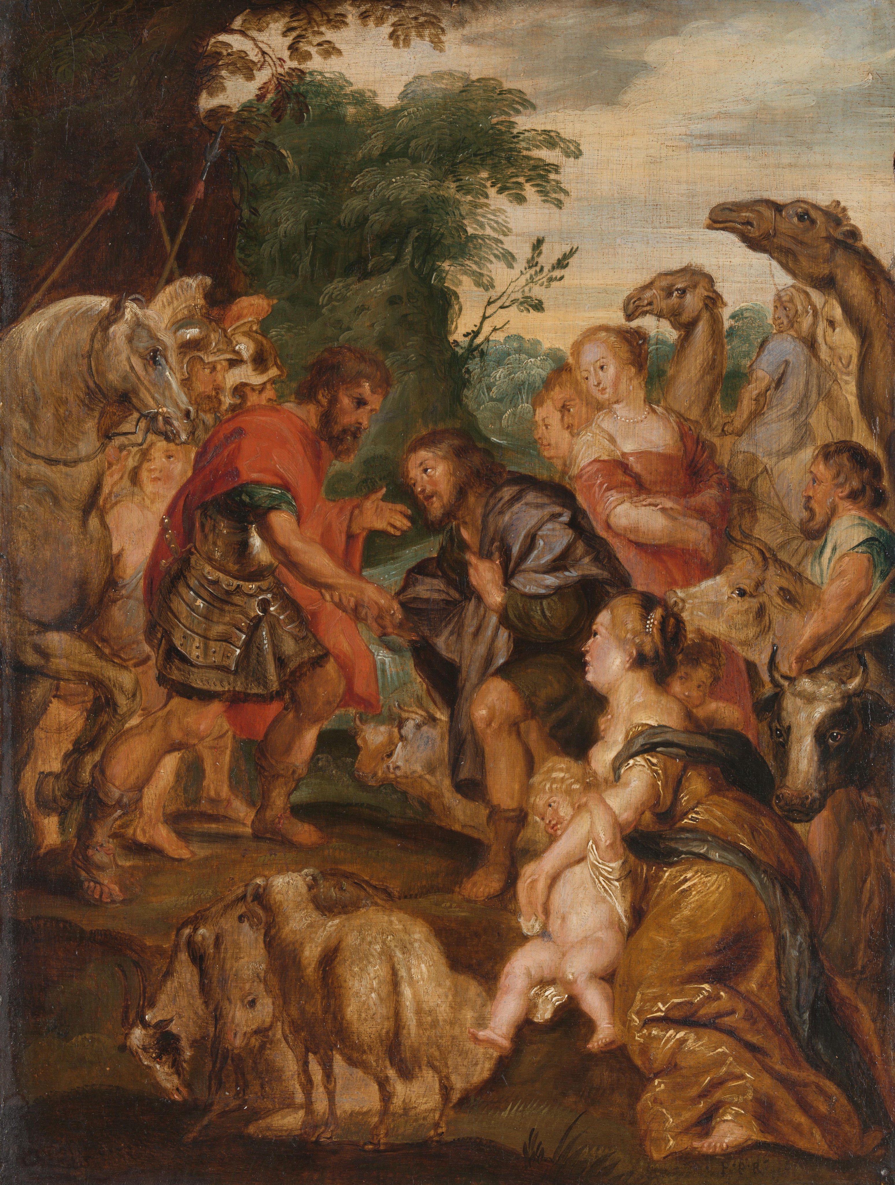 The reconciliation of Jacob and Esau after