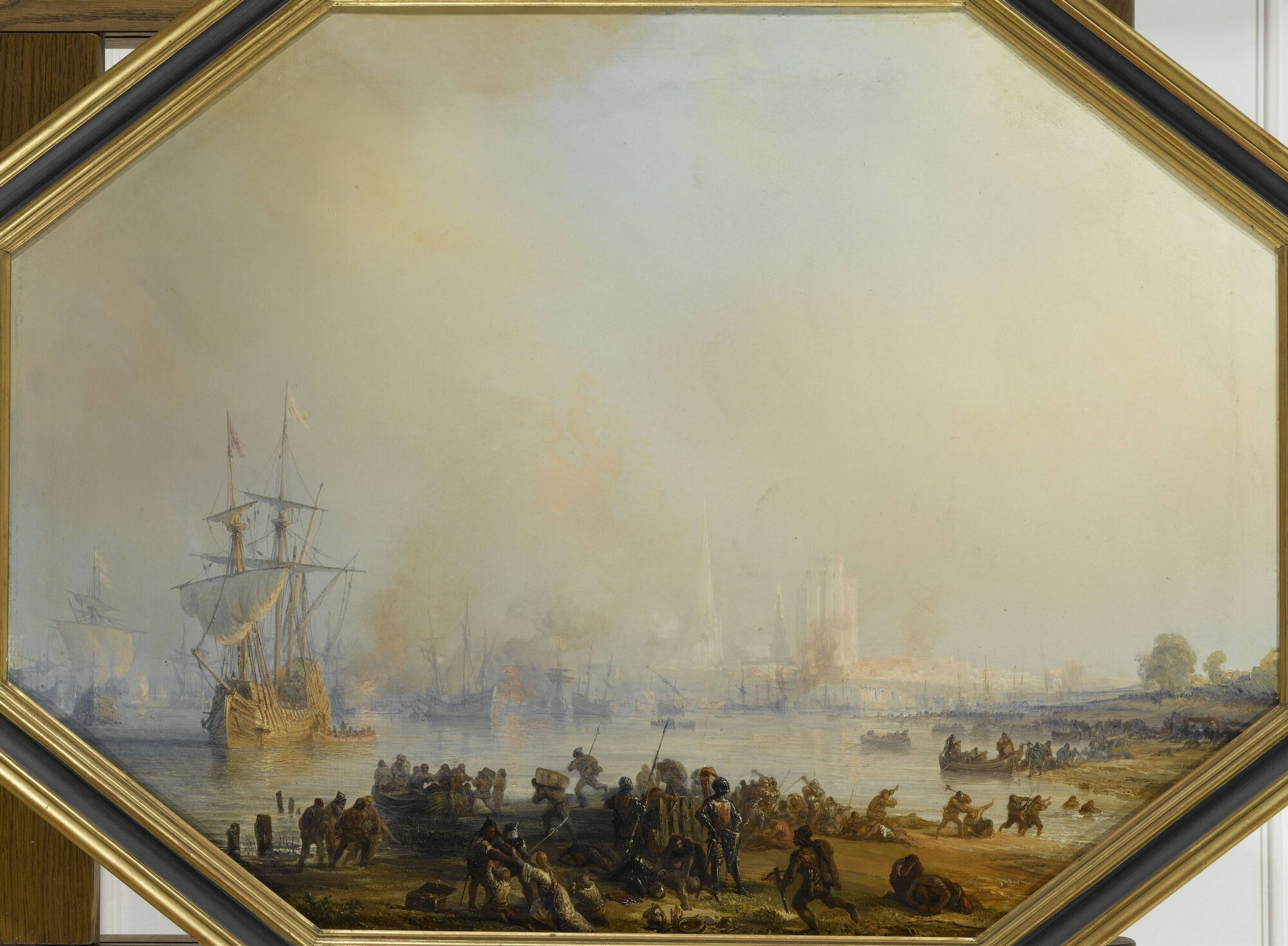 The fleet of Philip of Valois plunders and burns Southampton
