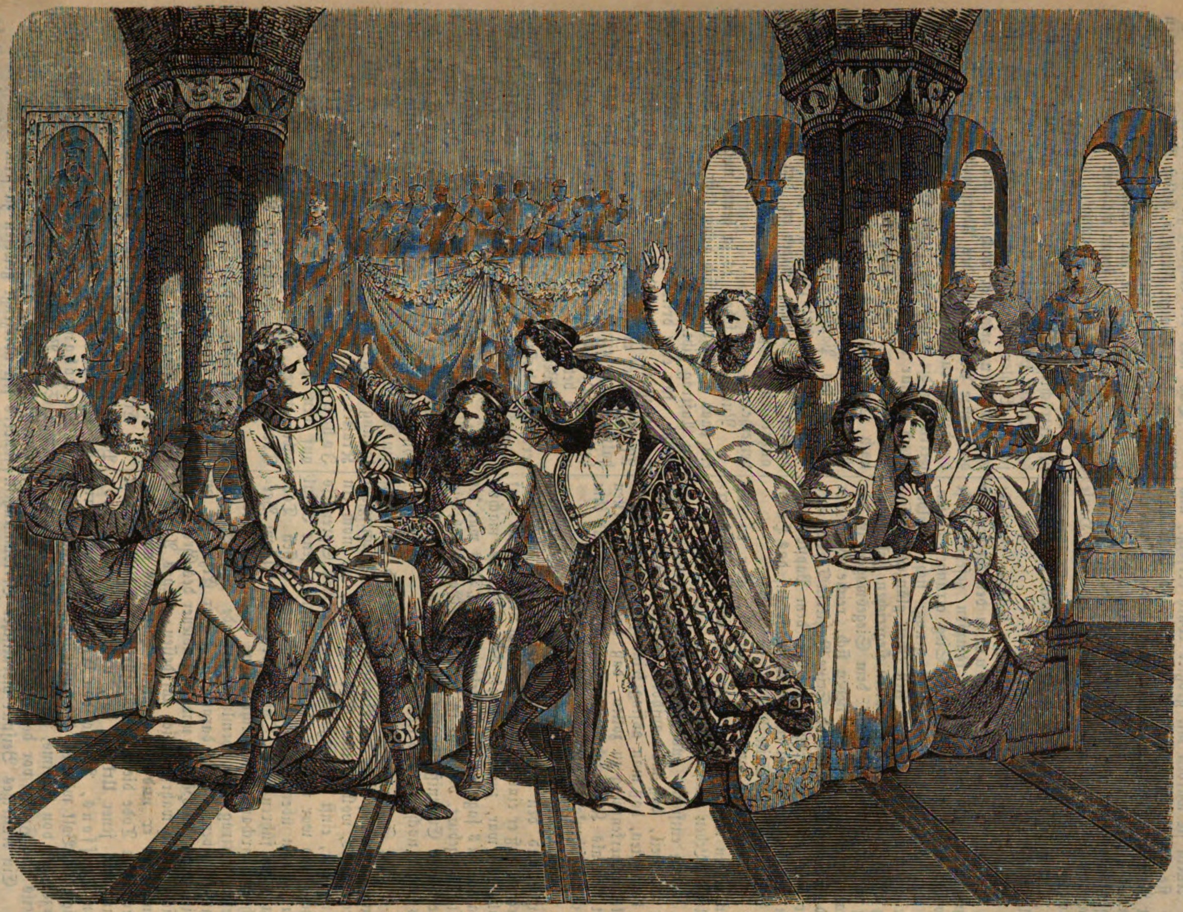Alberic II of Spoleto giving king Hugh of Italy a punch