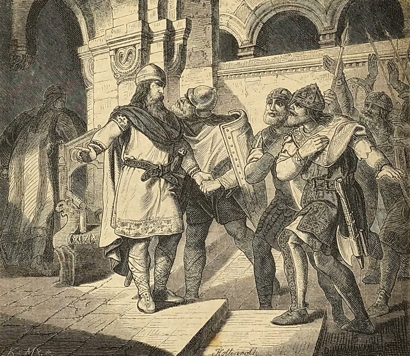 Louis the Pious before surrender at Rothfeld