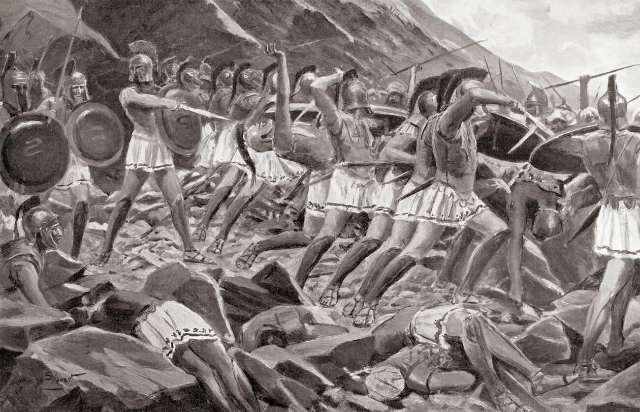 Leonidas, King of Sparta, and the Three Hundred at the Battle of Thermopylae