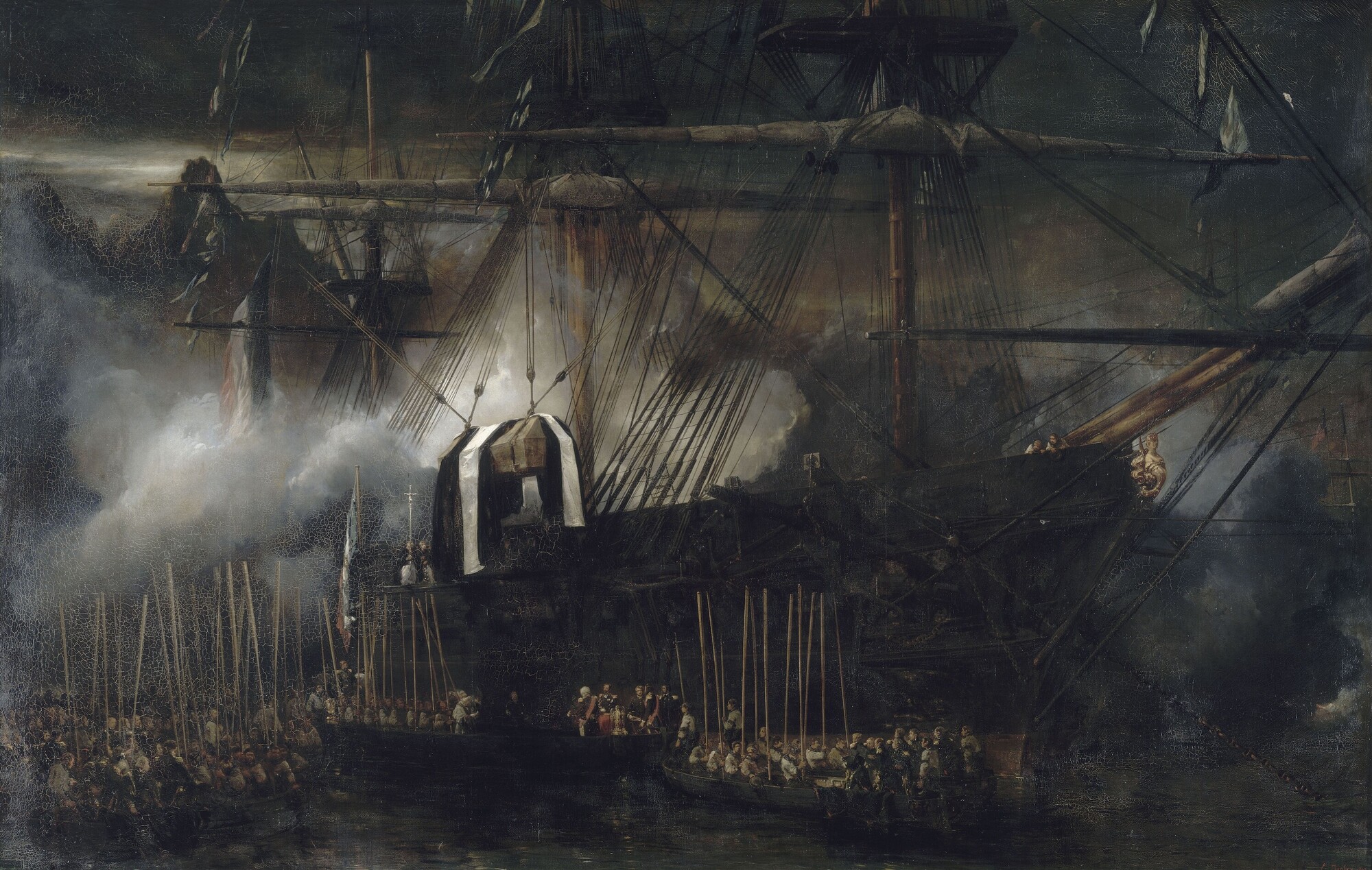 Transfer of Napoleon's ashes on board of the Belle Poule