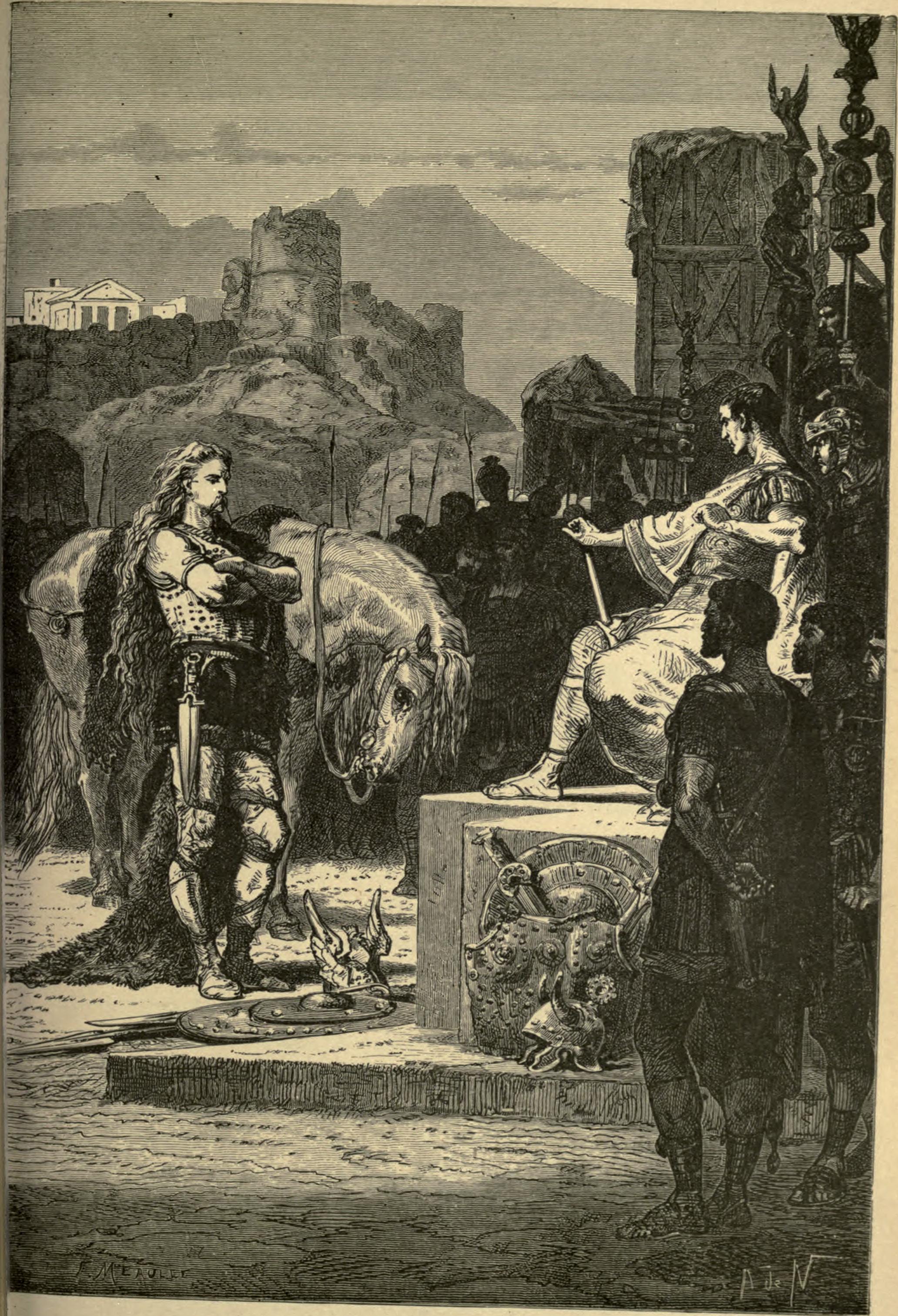 Vercingetorix Surrenders to Caesar