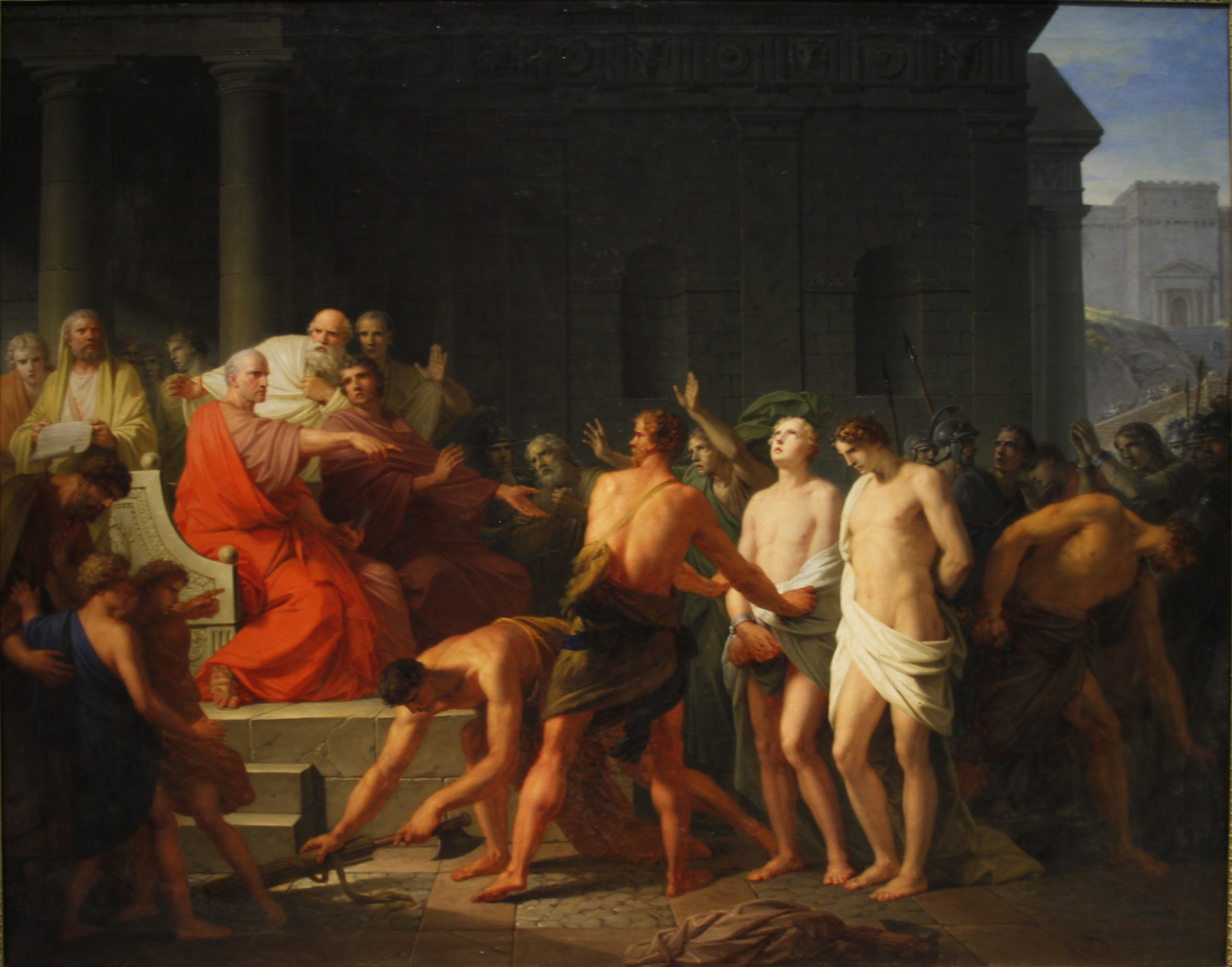 Brutus Sentences his Sons to Death by Heinrich Friedrich Fuger