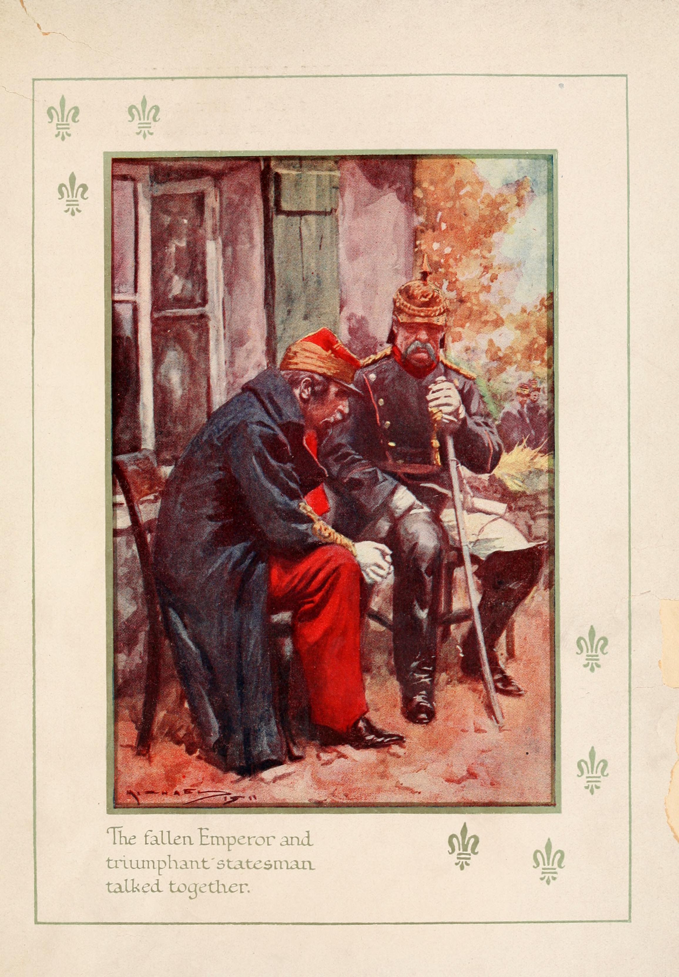 Napoleon III and Bismarck following capture in the Battle of Sedan