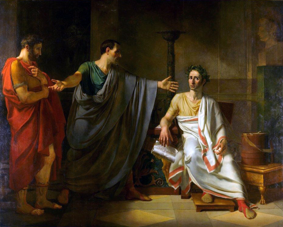 Cicero defending Quintus Ligarius before Julius Caesar
