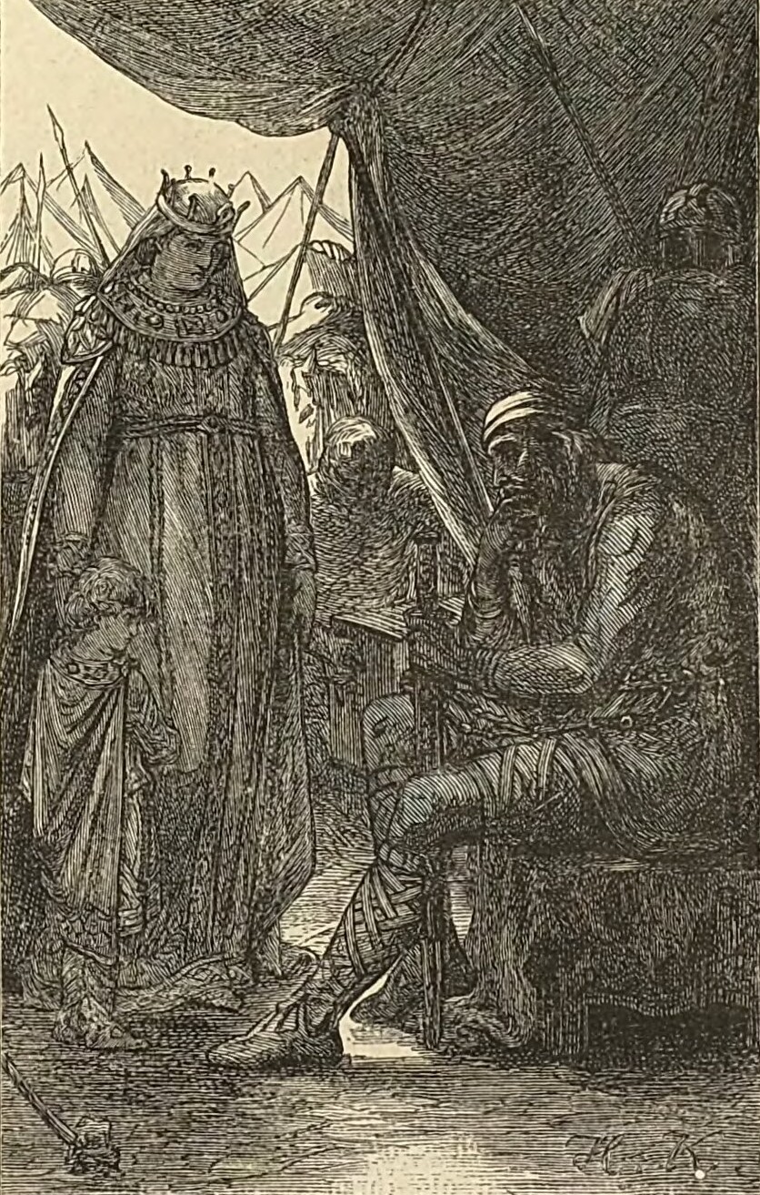 alberga and son Grimuald as envoys to Charlemagne