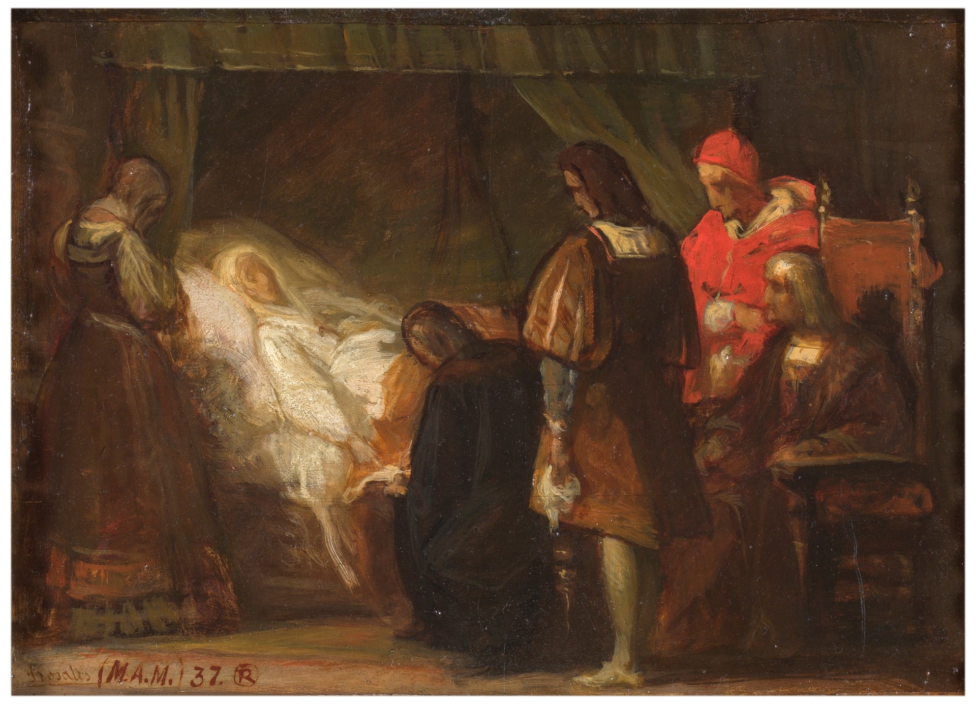 Queen Isabella the Catholic dictating her Will (preparatory study)