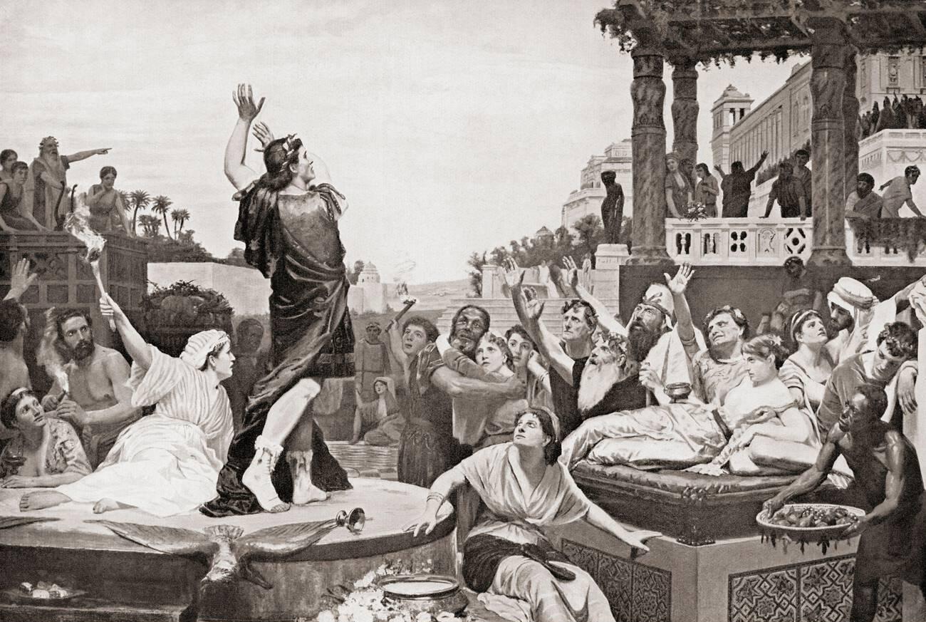 Alexander The Great sets fire to the ancient palace of the Persian kings in Persepolis
