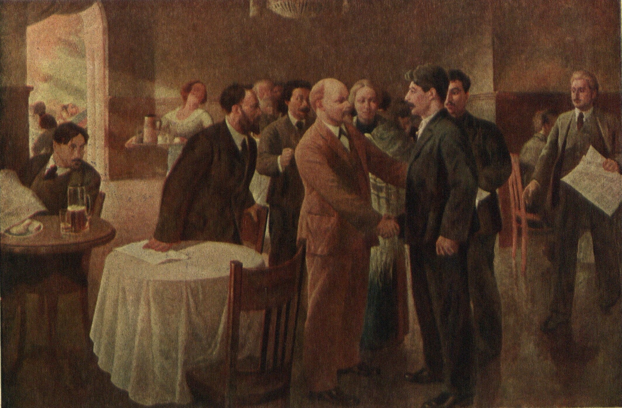 First Meeting of Lenin and Stalin
