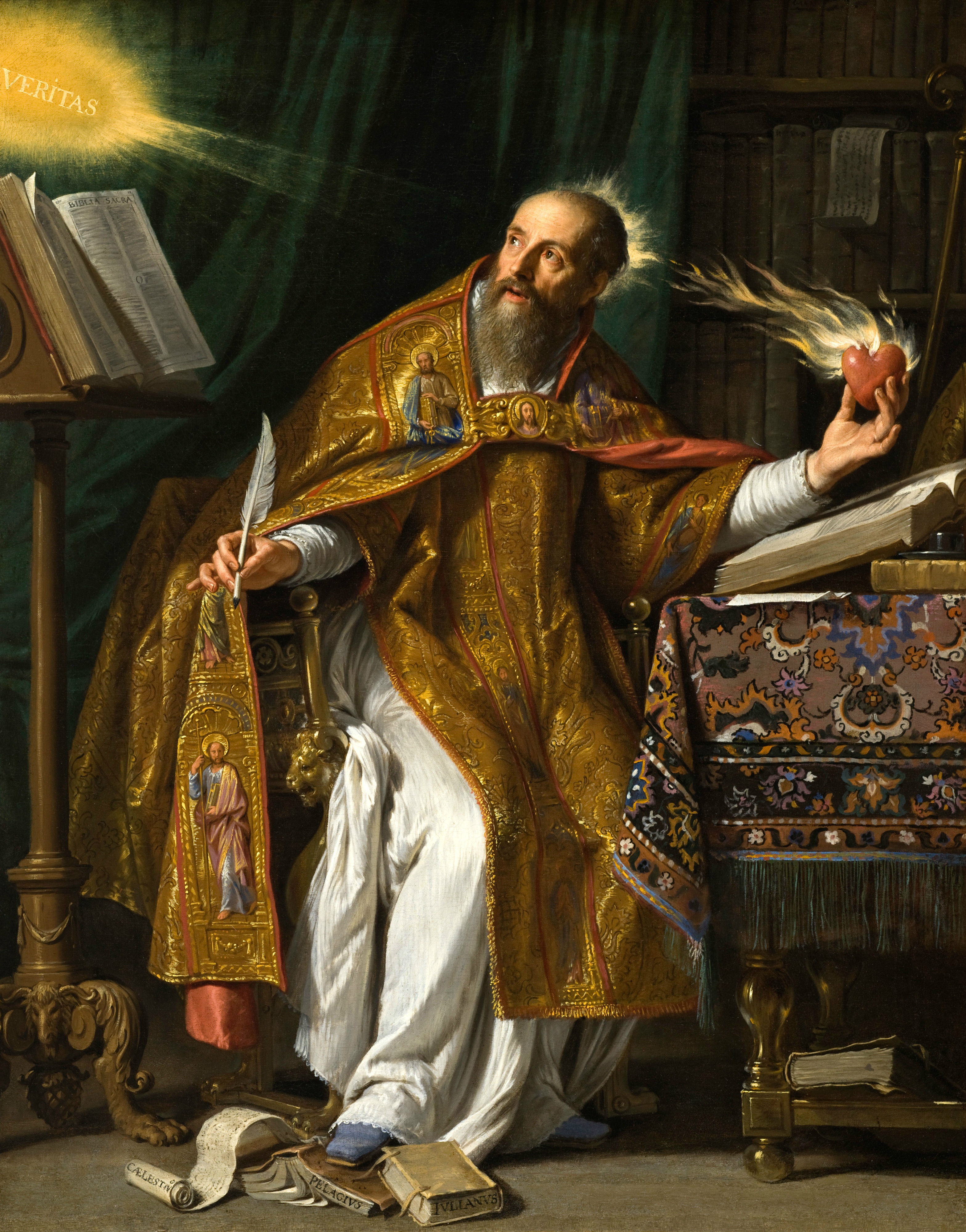 Saint Augustine of Hippo with restless heart