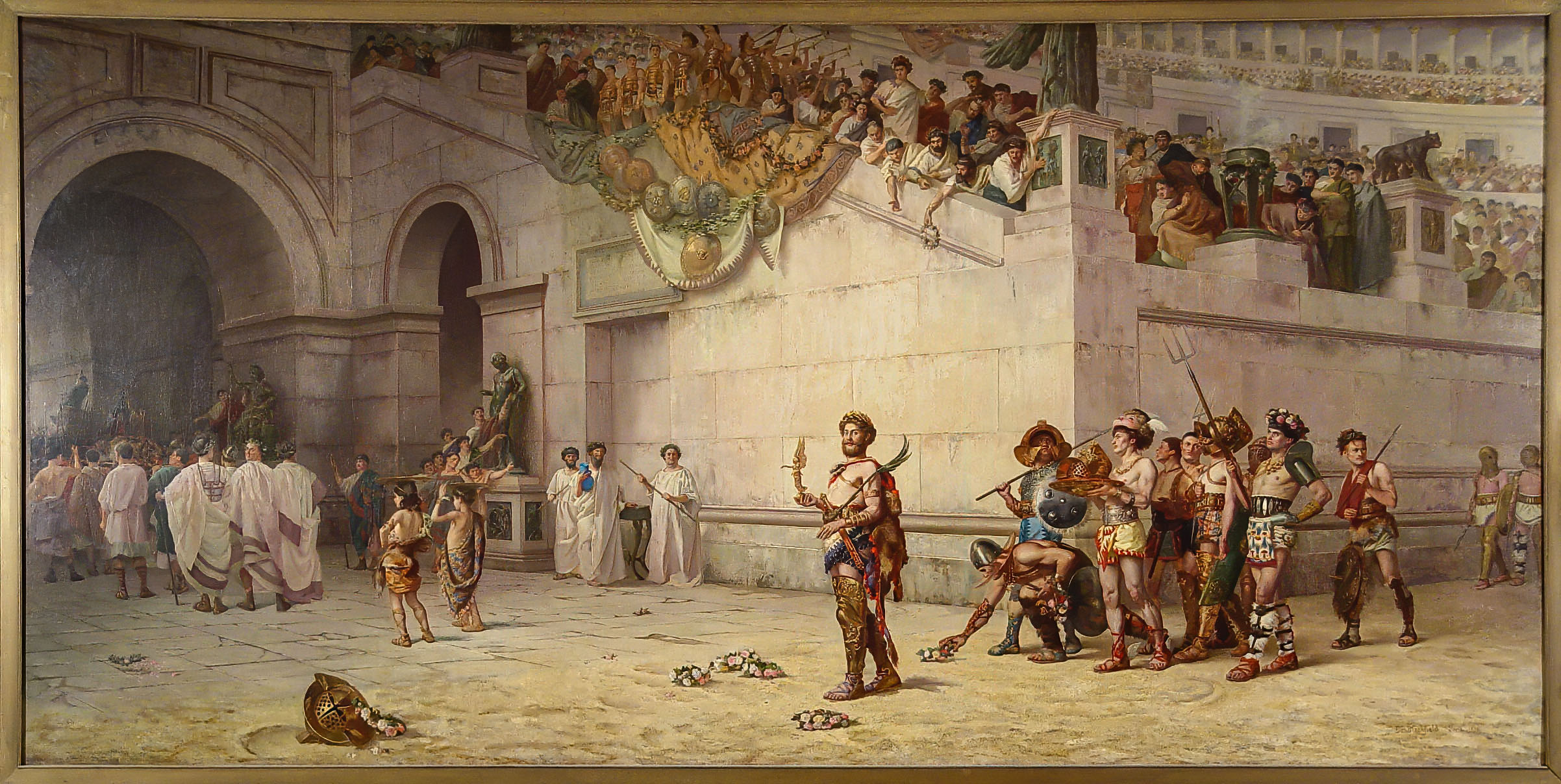 The Emperor Commodus Leaving the Arena at the Head of the Gladiators