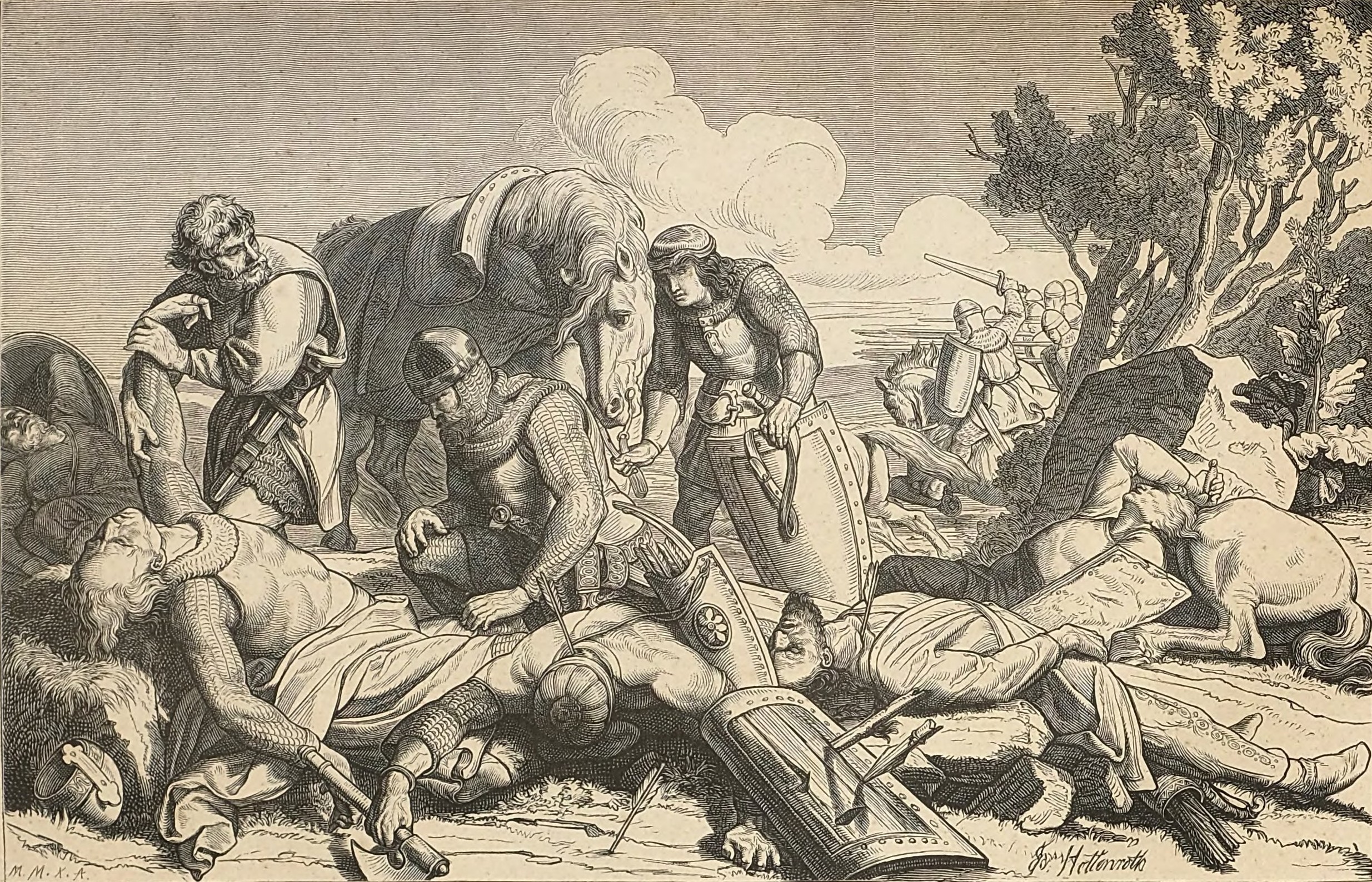 Henry by the body of Adalbert II of Brandenburg