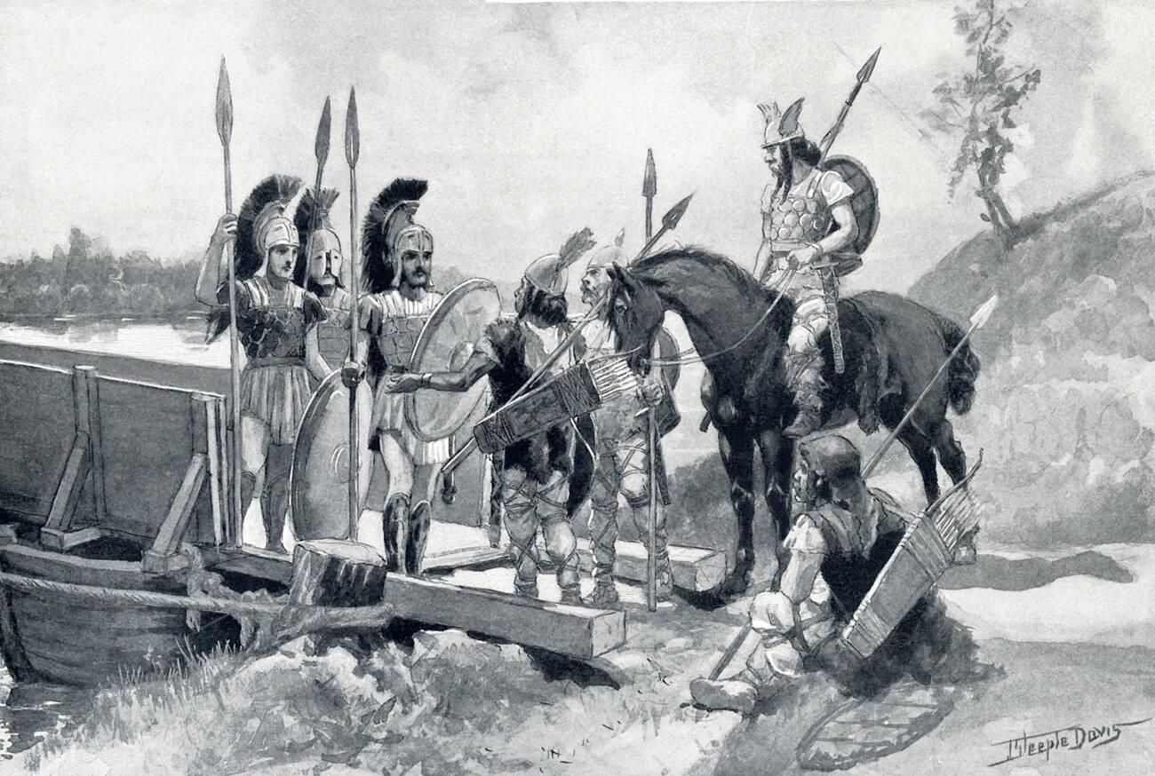 B.C., Darius of Persia led a campaign against the Scythians. He left Greek troops to guard his bridge across the Danube