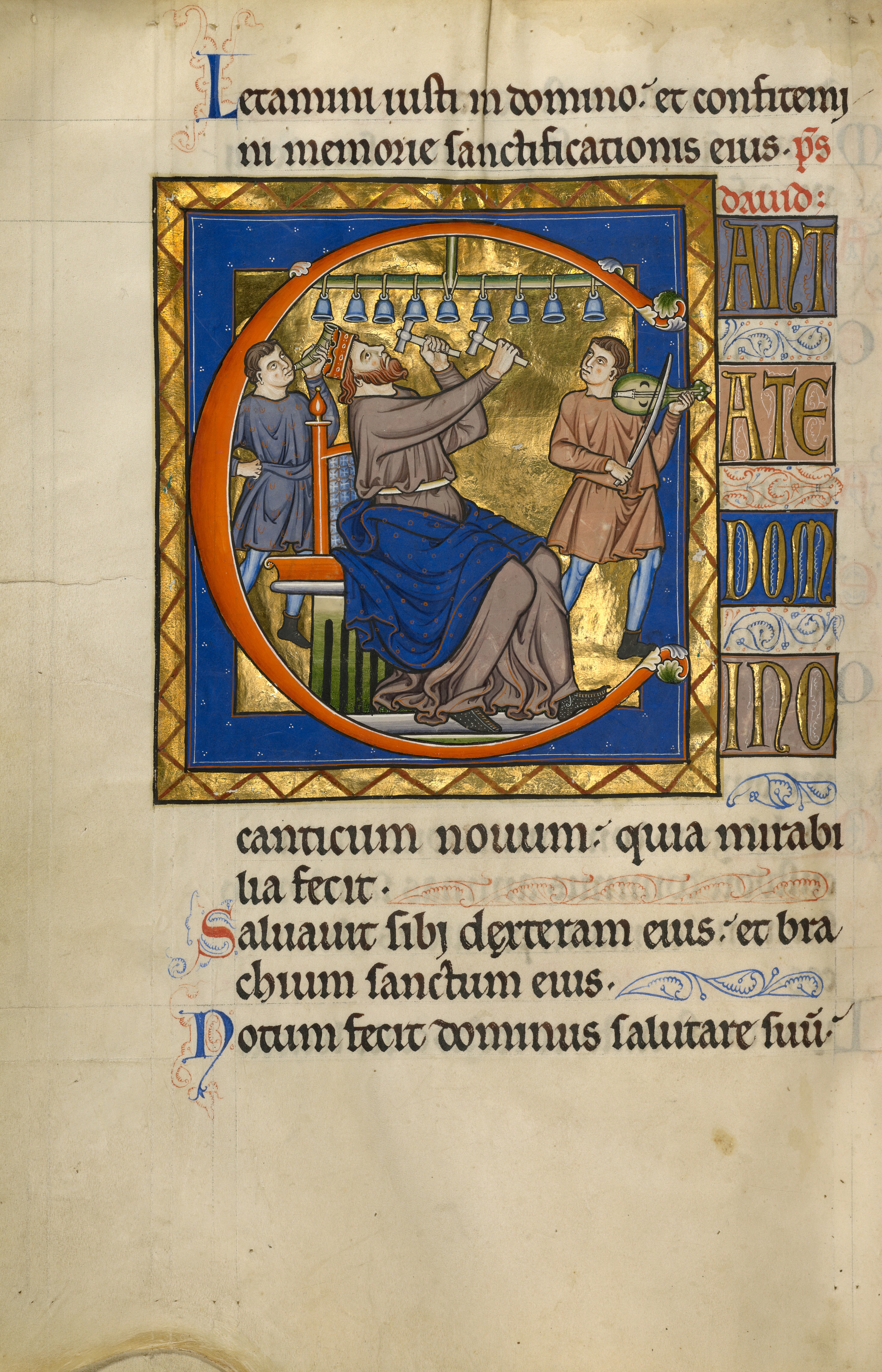 Initial C David Playing Bells