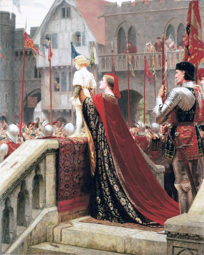 Edmund Leighton A Little Prince likely in Time to bless a Royal Throne
