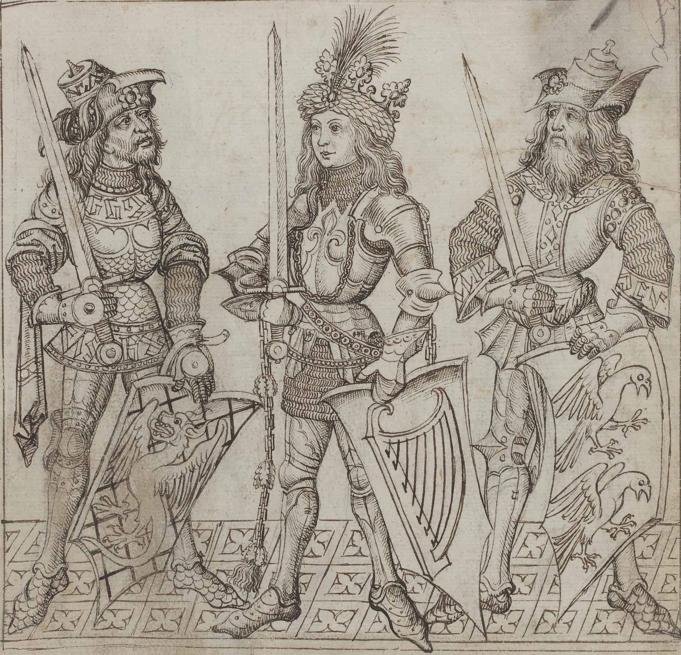 Joshua, King David and Judas Maccabeus