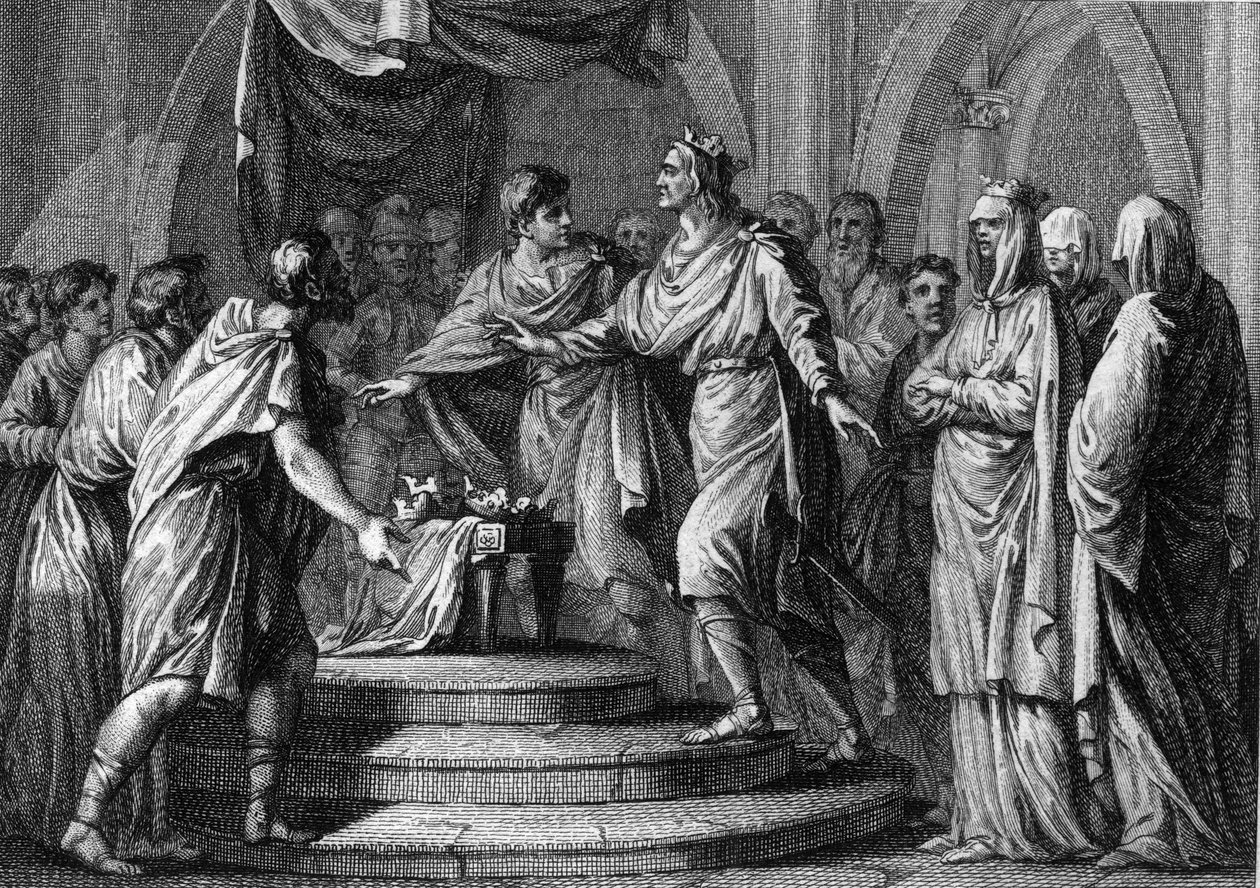 Clotaire II presiding over the first 'Champ de mars' after the reunification of the four kingdoms of France