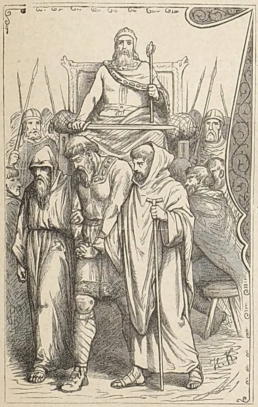 Thuringian duke Hardrat and his fellows captured by Charlemagne
