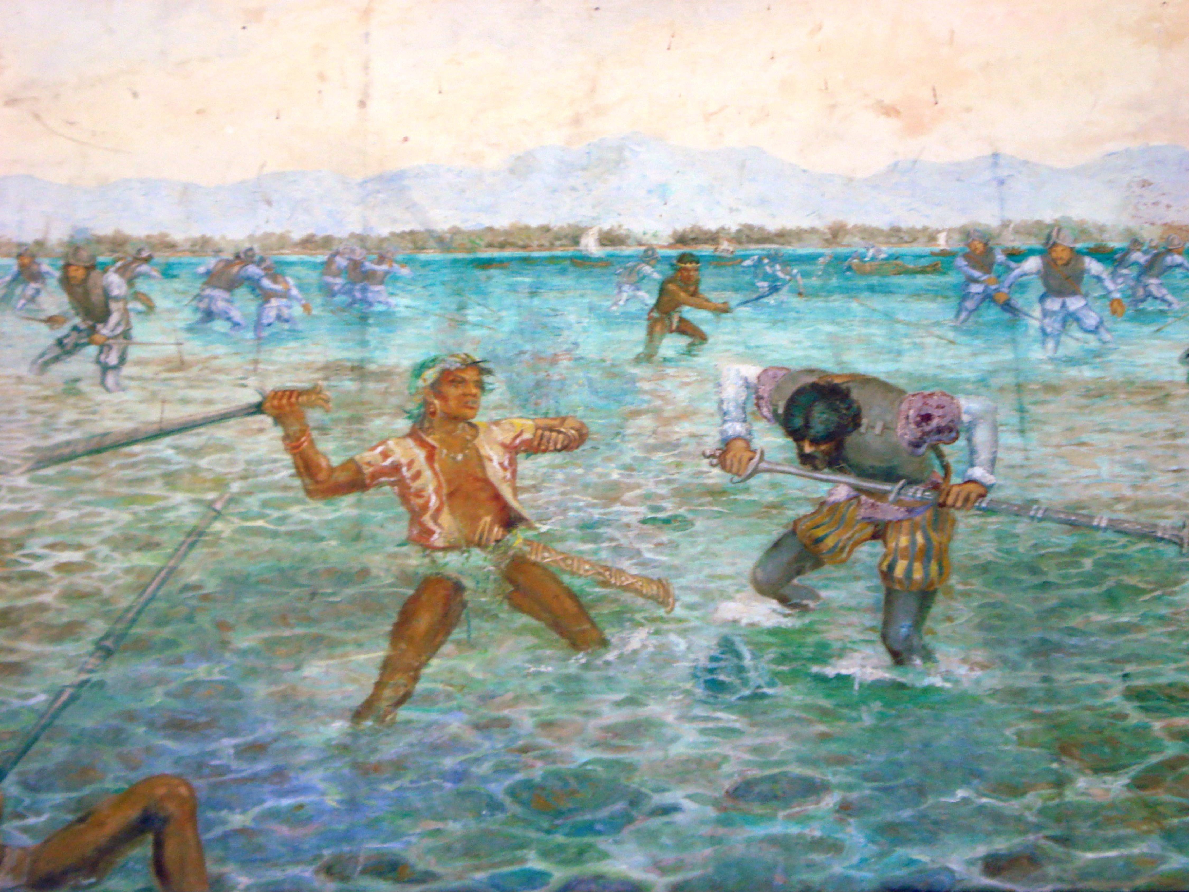 Magellan's death in the Battle of Mactan at the hands of Lapulapu
