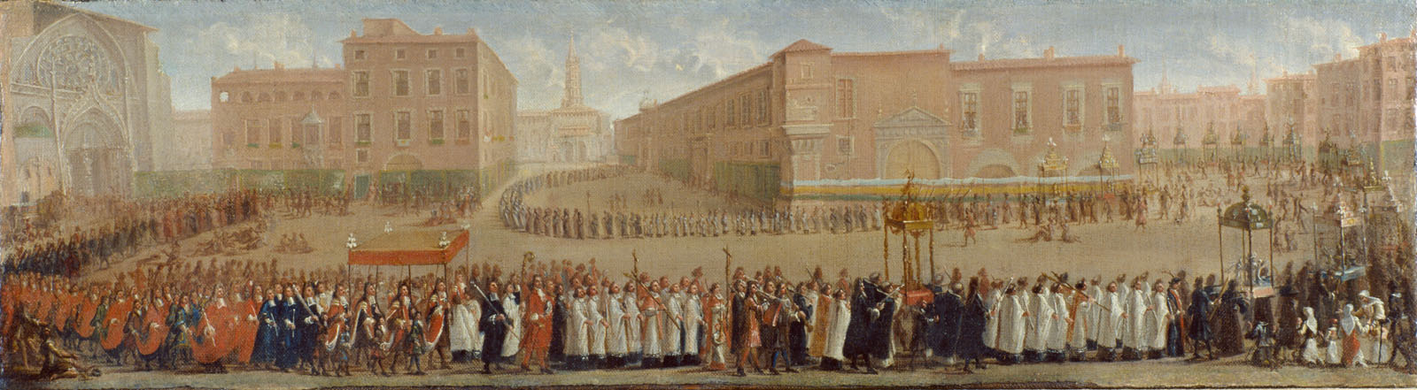 The Procession of the holy bodies leaving Saint-Etienne Cathedral