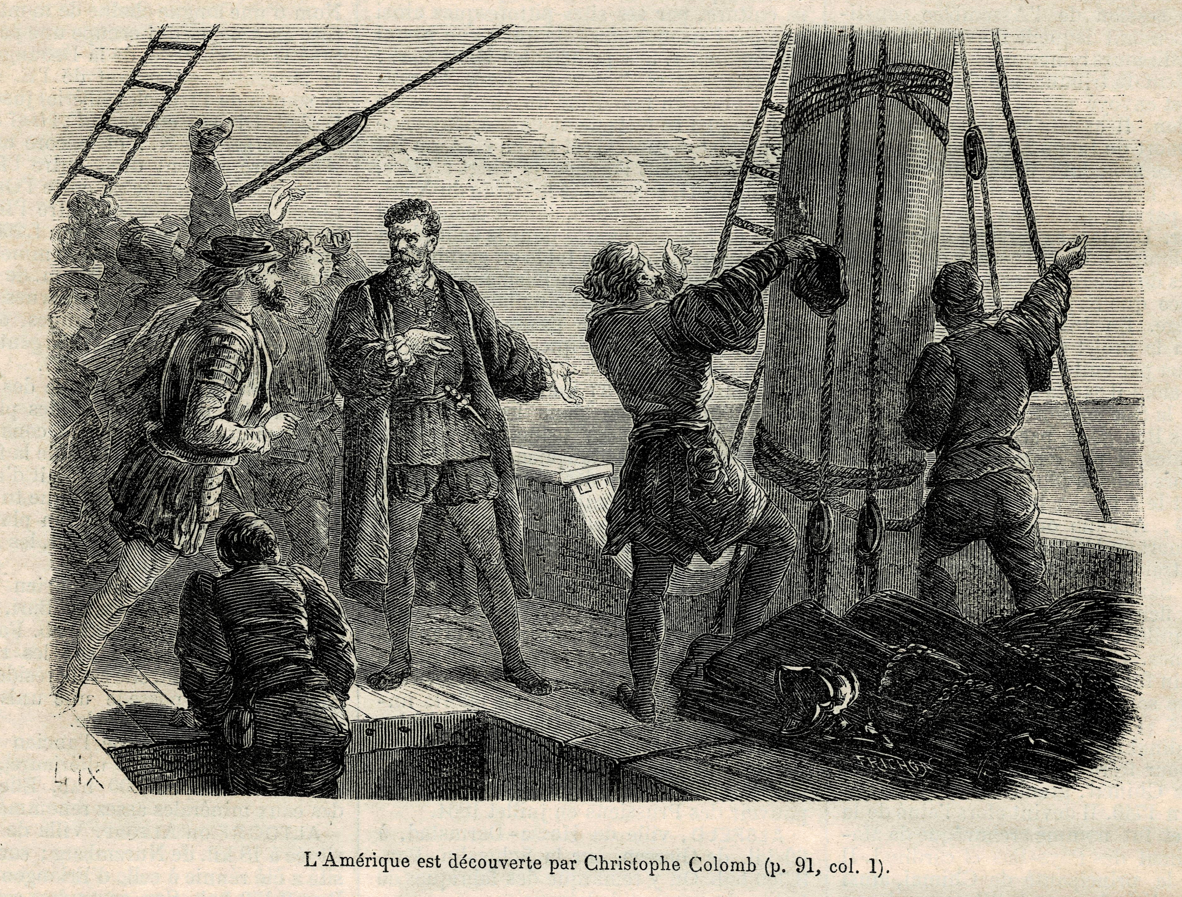 America is discovered by Christopher Columbus