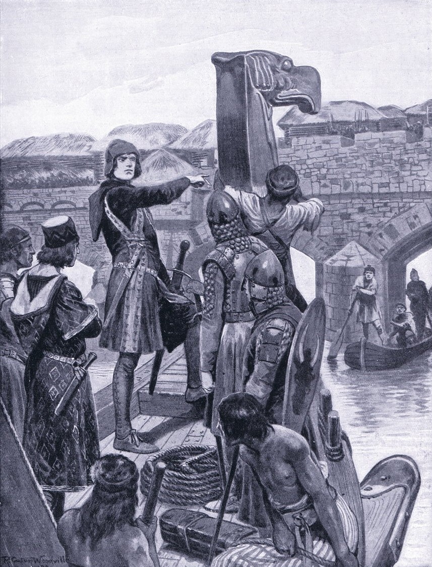 Earl Godwin sails under London Bridge