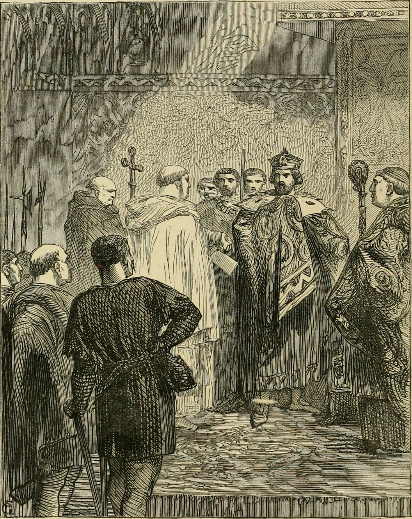 Bishop of Worcester meeting the King of the Romans