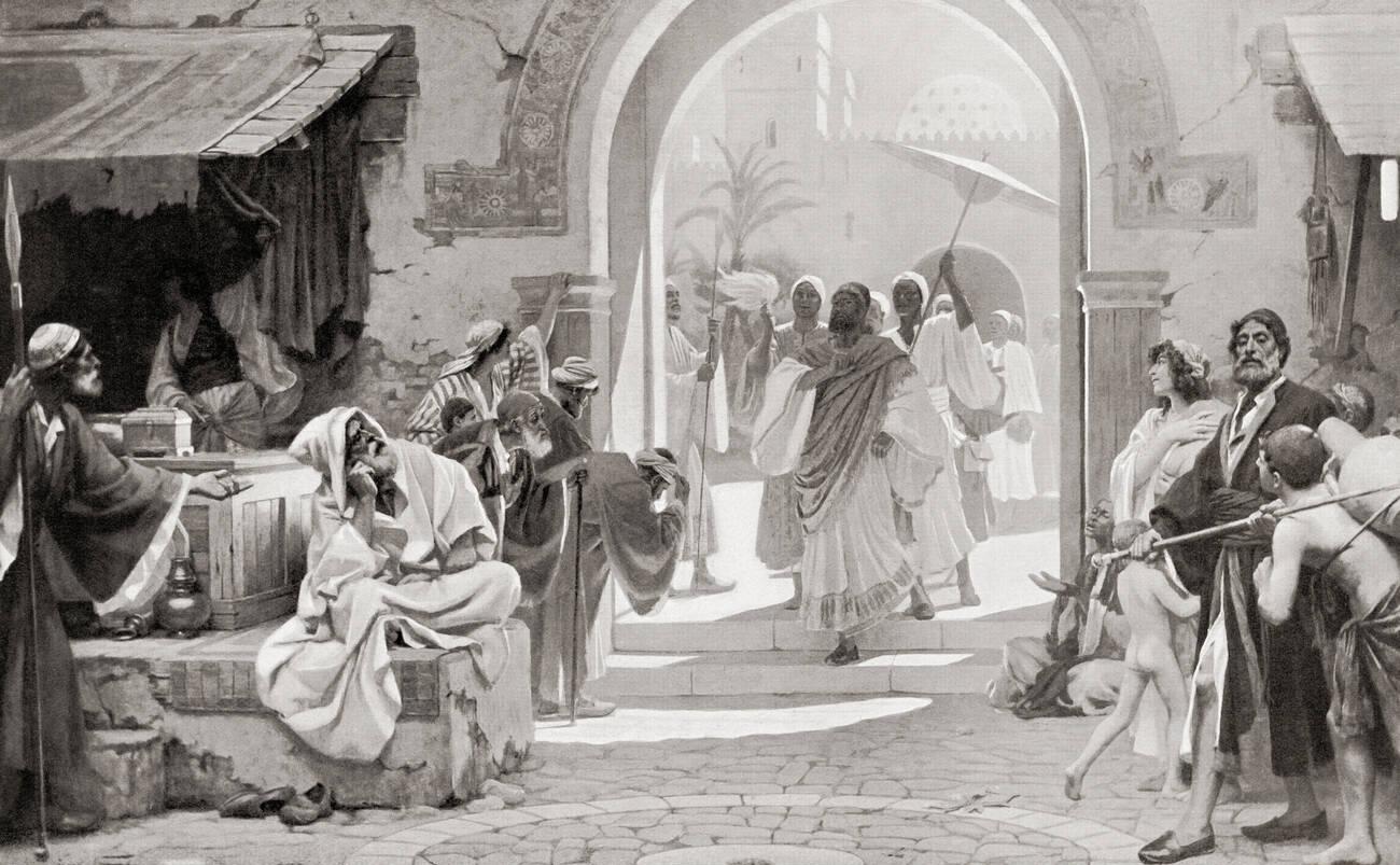 Mordecai refusing to bow before Haman
