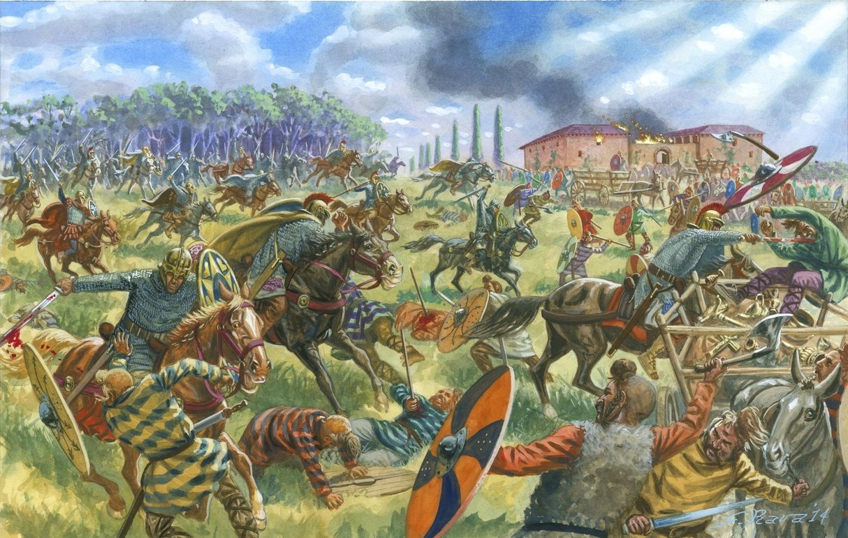 Roman Cavalry Fights the Frankish Army Giuseppe Rava