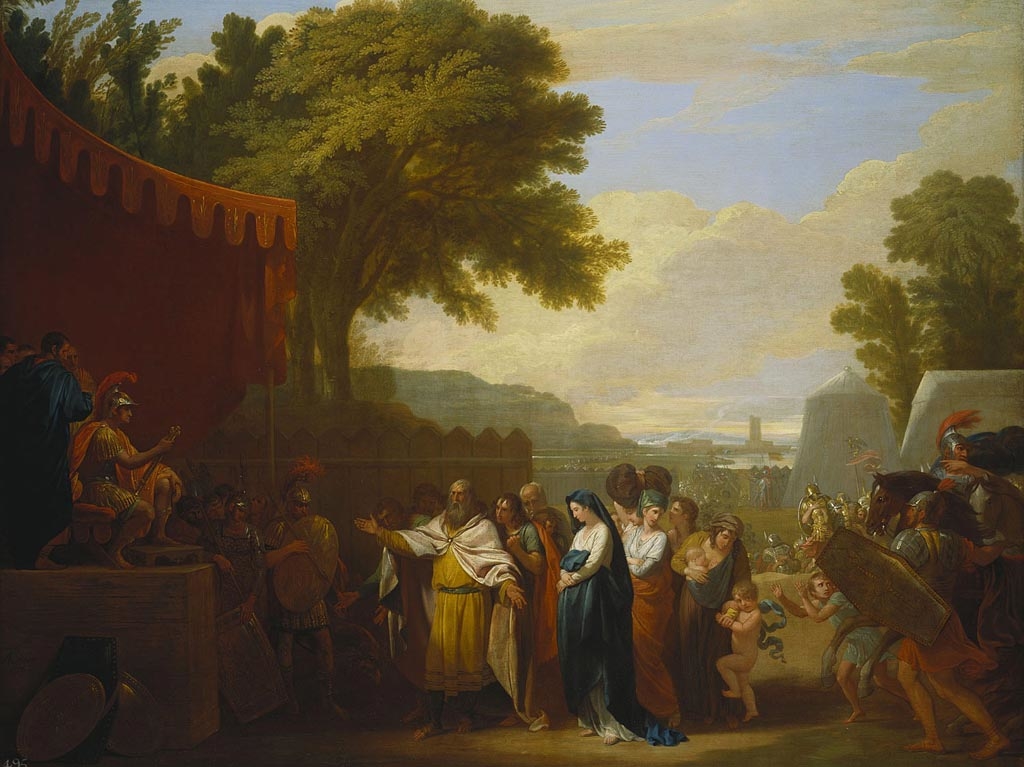 The Wife of Arminius brought captive to Germanicus