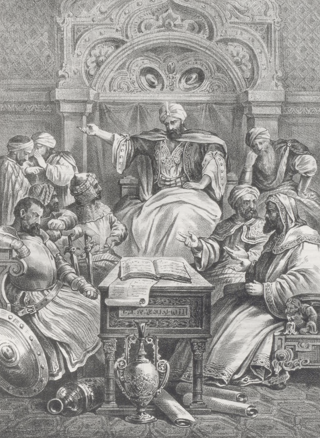 Al-Hakam II surrounded by the writers of his time