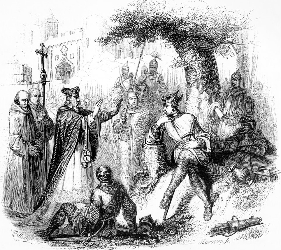 Archbishop of Rouen in negotiation with Rollo the Viking
