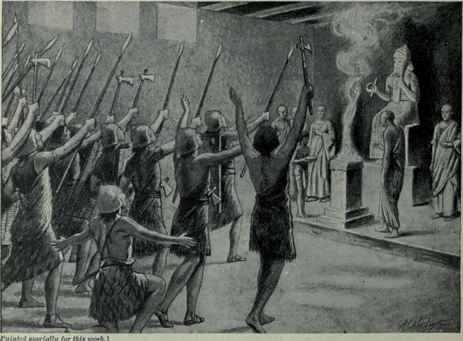 Utu-Hengal imploring victory against the Gutian king Tirigan