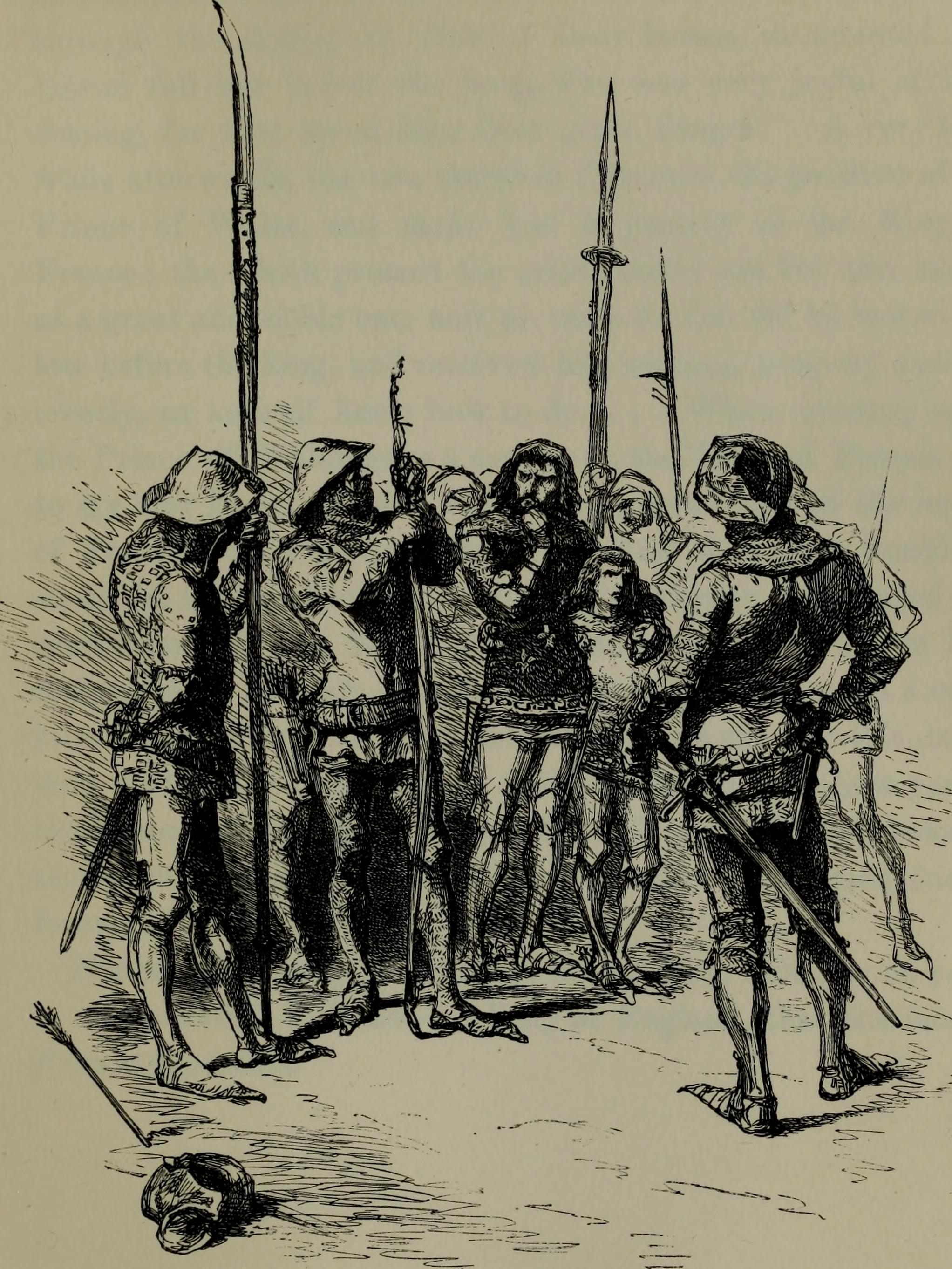 King John and His Son Philip Claimed As Prisoners By English Knights and Squires