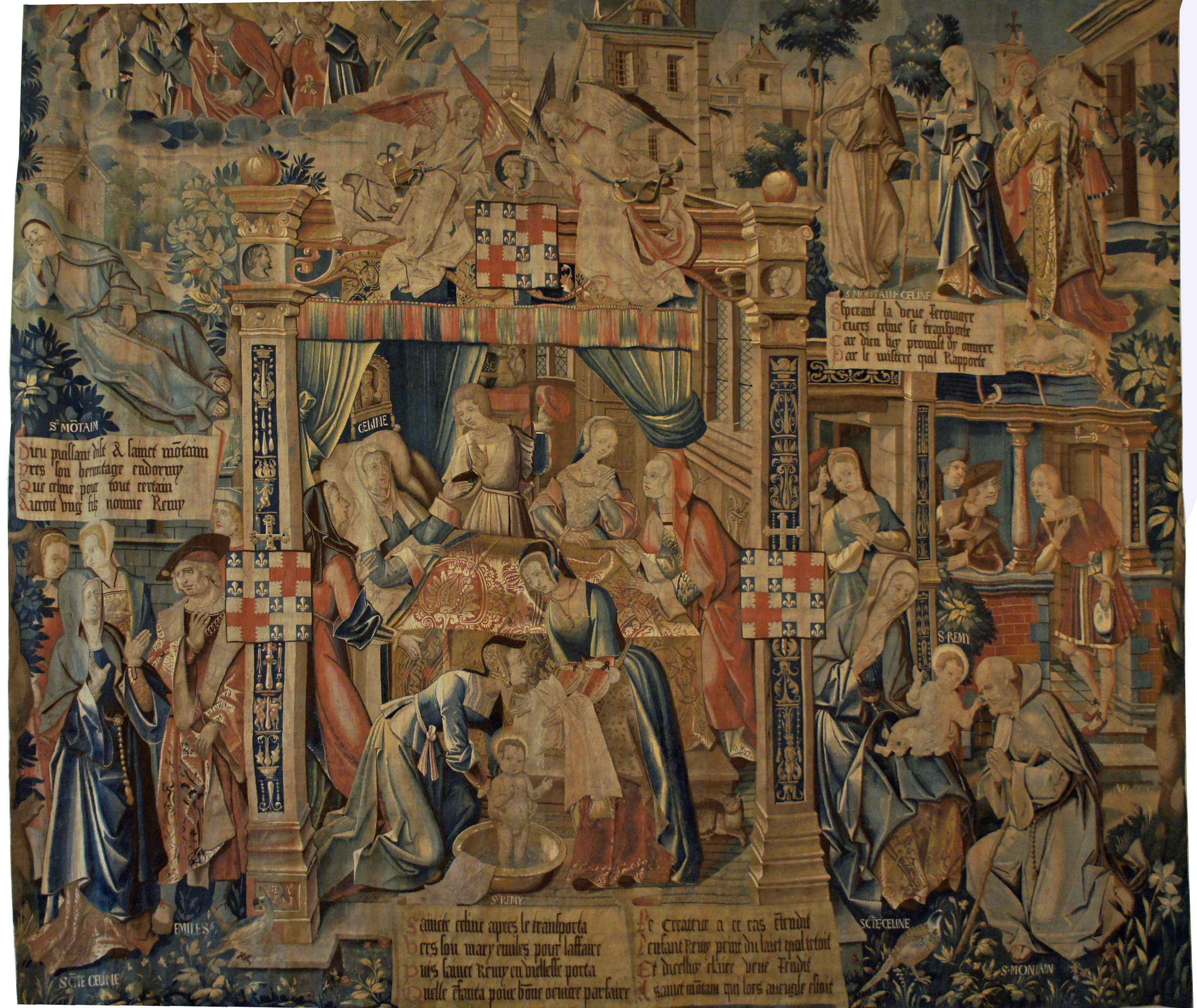 Tapestry No. 1, the birth of Remy, commissioned by Robert de Lenoncourt and made in
