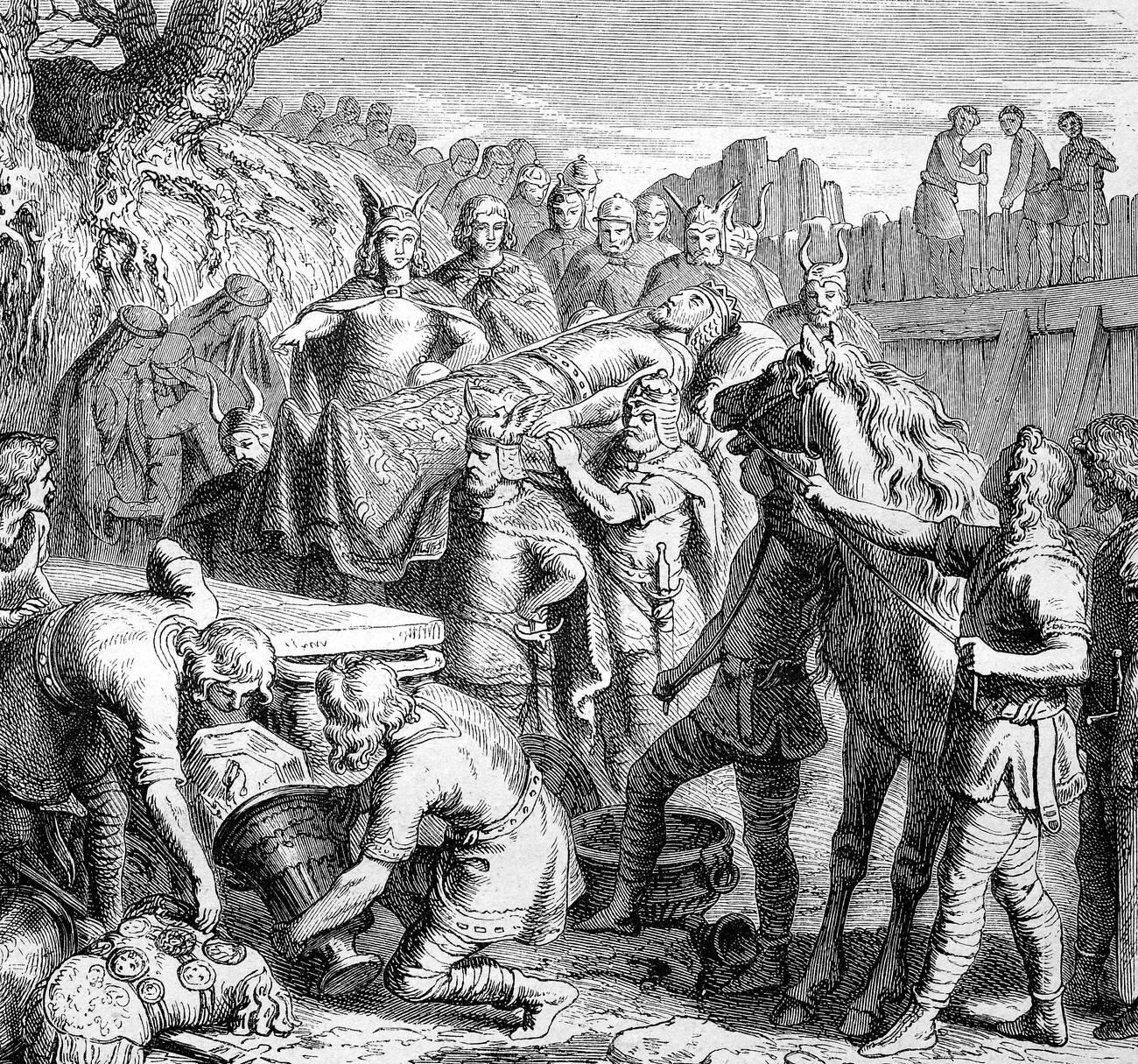 The burial of the Visigoth king Alaric