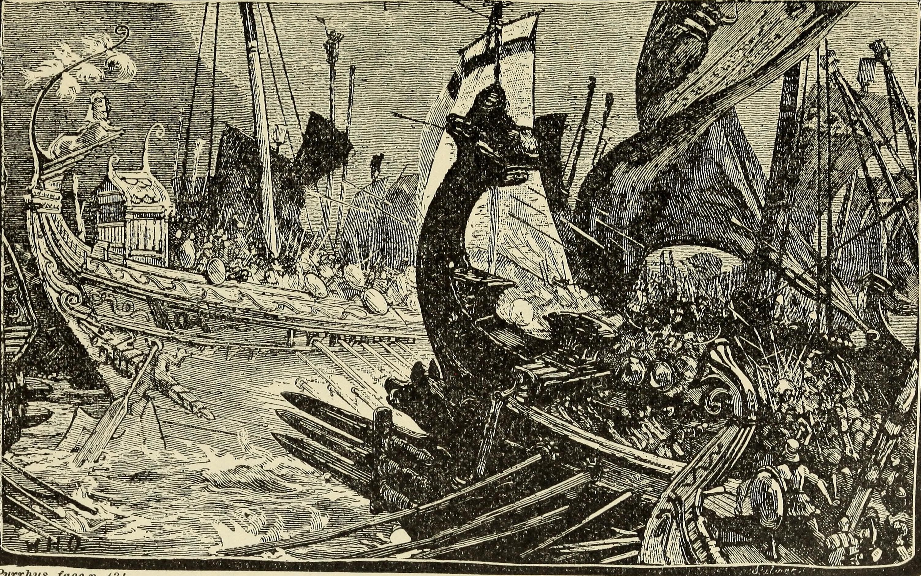 Destruction of Pyrrhus' Fleet by Carthaginians