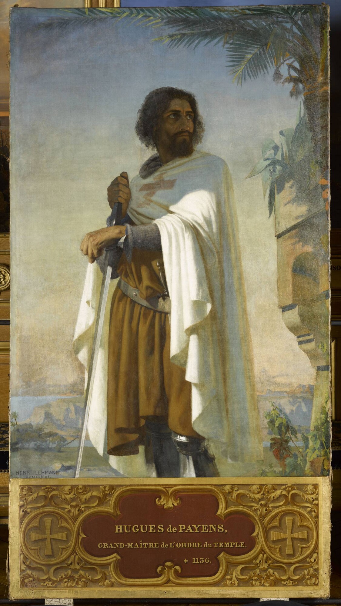 Hugues de Payens, first Grand Master of the Knights Templar (-1136)