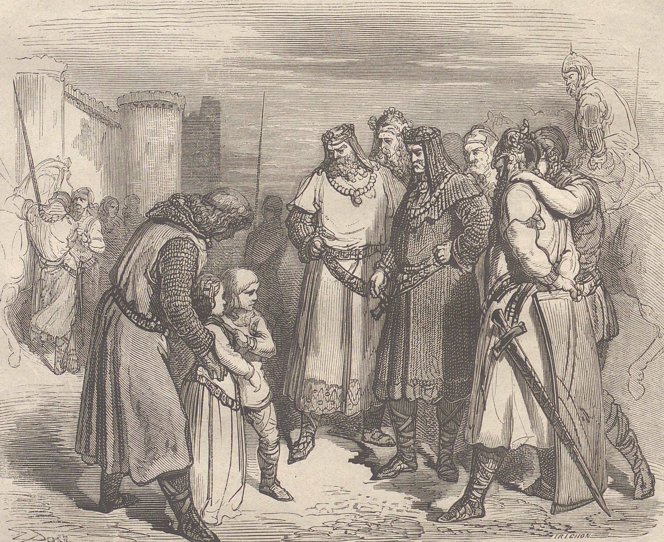 Radegund with her Young Brother as apart of Clotaire's Spoil