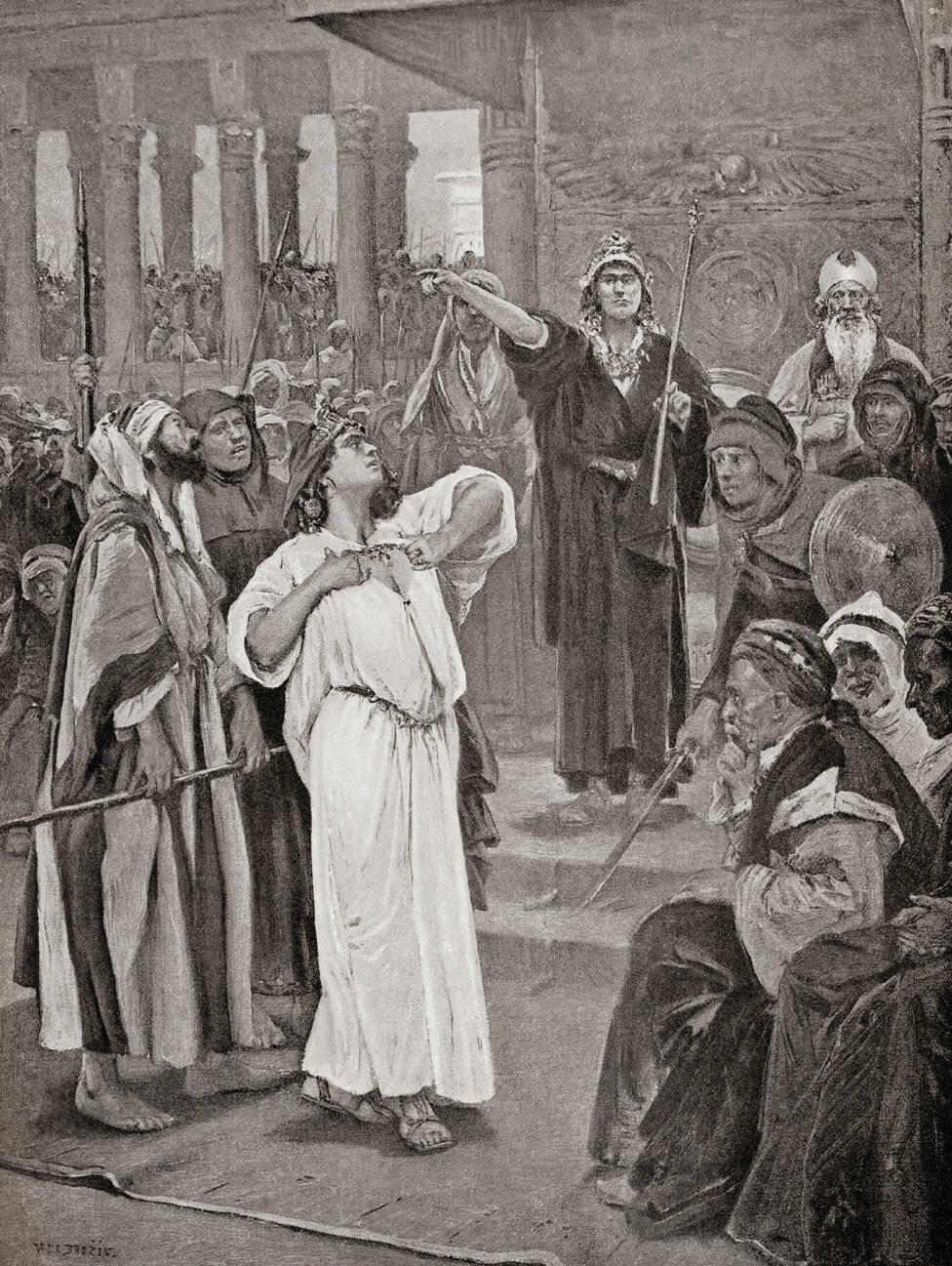 Athaliah hears the proclamation of Joash
