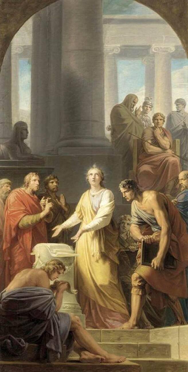 Catherine of Alexandria before the Emperor Maxentius Heinrich Friedrich Füger