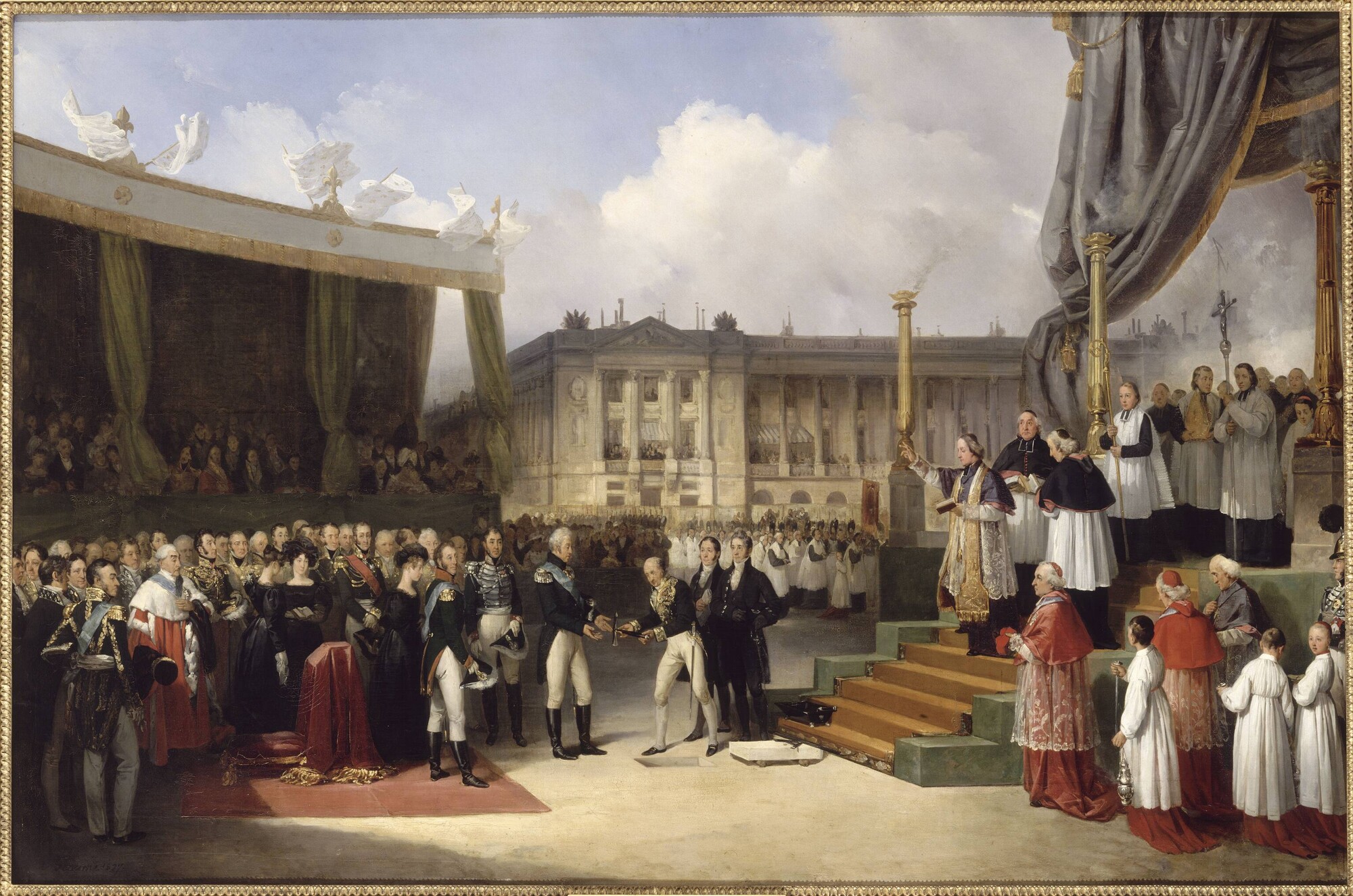 Blessing and laying of the first stone of the monument to Louis XVI