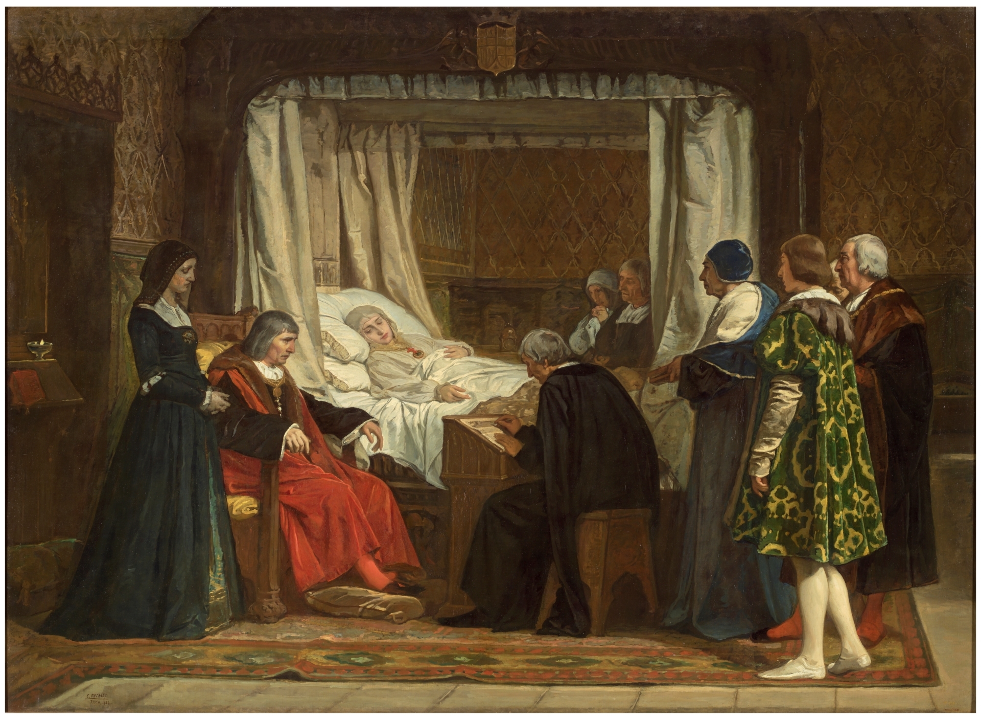 Queen Isabella the Catholic dictating her Will